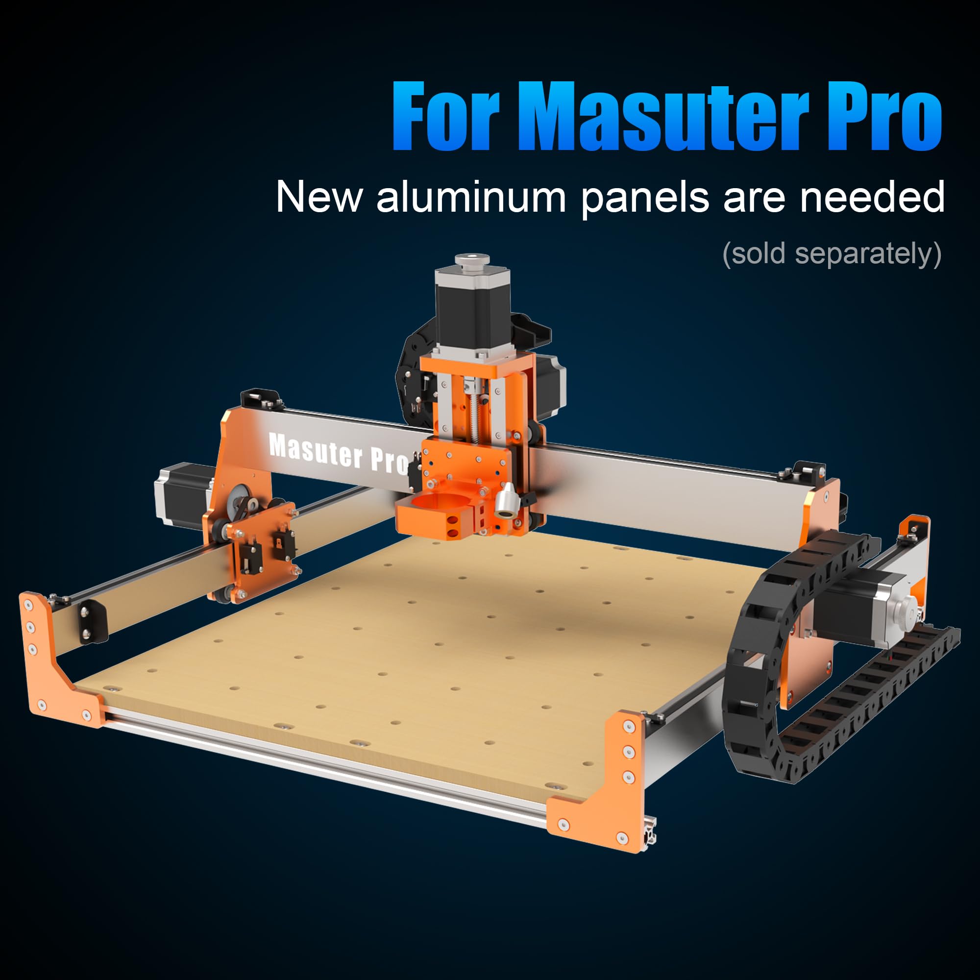 FoxAlien Upgarde Aluminum Plate Kit for Masuter Pro CNC Router NEMA 23 Stepper Motor