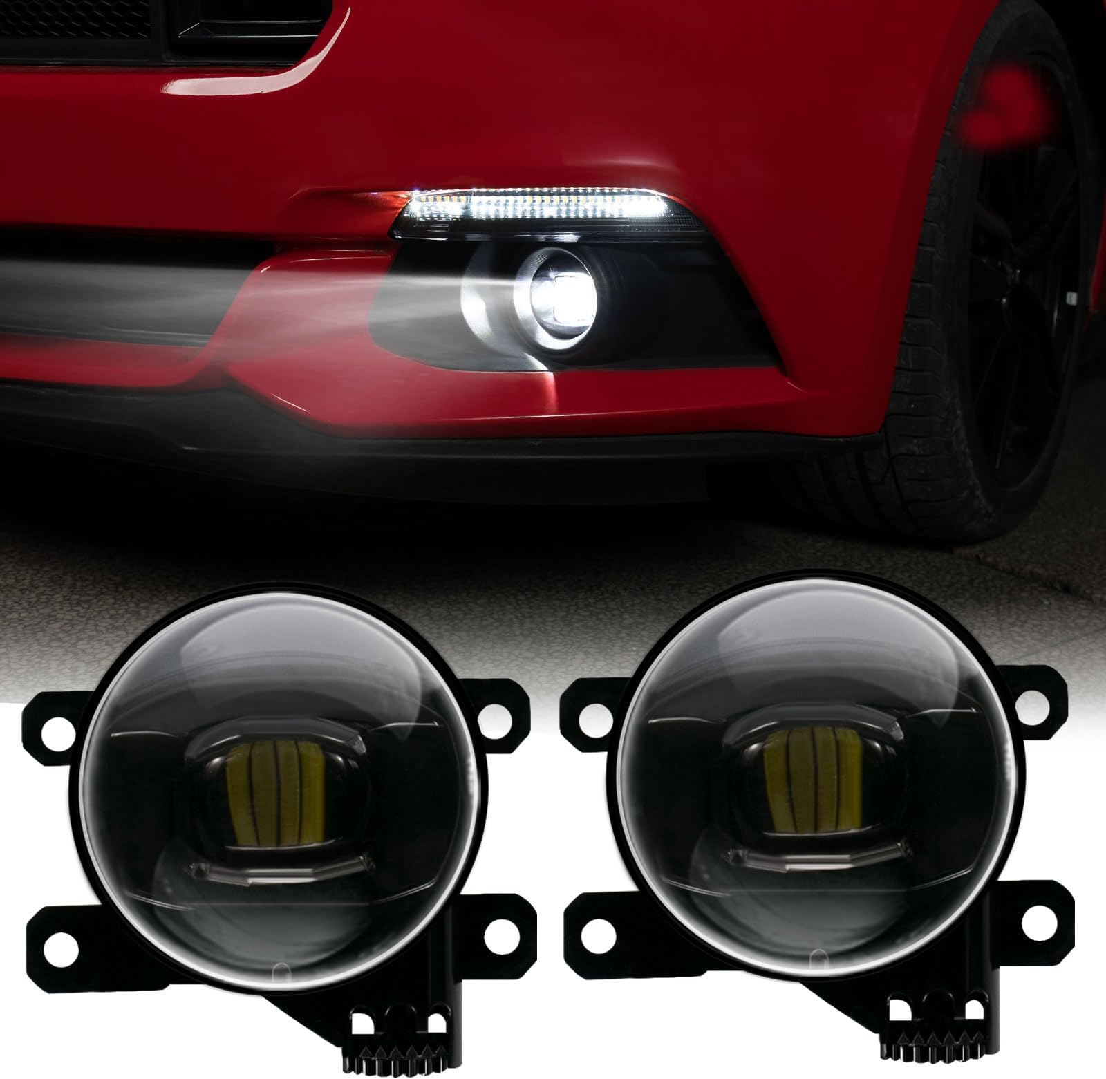 LED Front Bumper Fog Light Modular Accessories Fog Light Ultra Bright Fit For Ford Mustang 2015 2016 2017 Replacement FR3Z15200A FR3Z-15200-A FO2592234