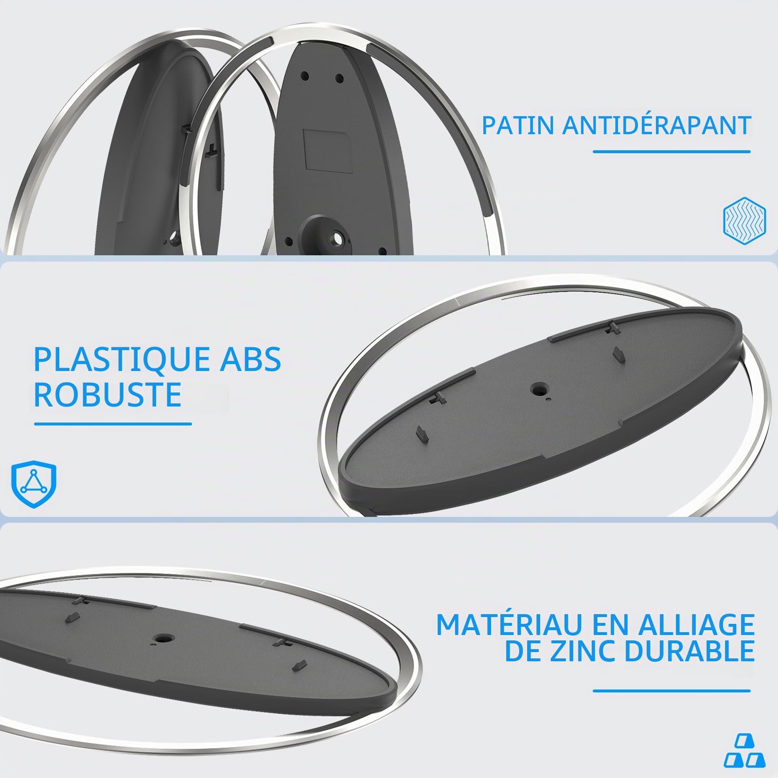 Support Vertical pour PS5 Pro/PS5/PS5 Slim,Socle Vertical pour PS5 Slim avec Tapis Antidérapant et Vis,Socle Slim pour PS5 Pro Offre stabilité et Dissipation de la Chaleur