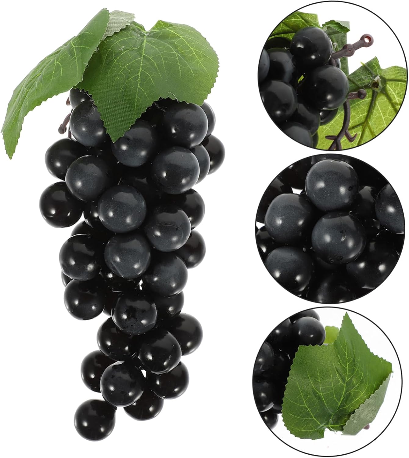 VOSAREA 5pcs Simulated Grape String Decoration Realistic Fake Fruit Model for Photography Props Home and Kitchen Decor String Grapes Vivid Lifelike Design