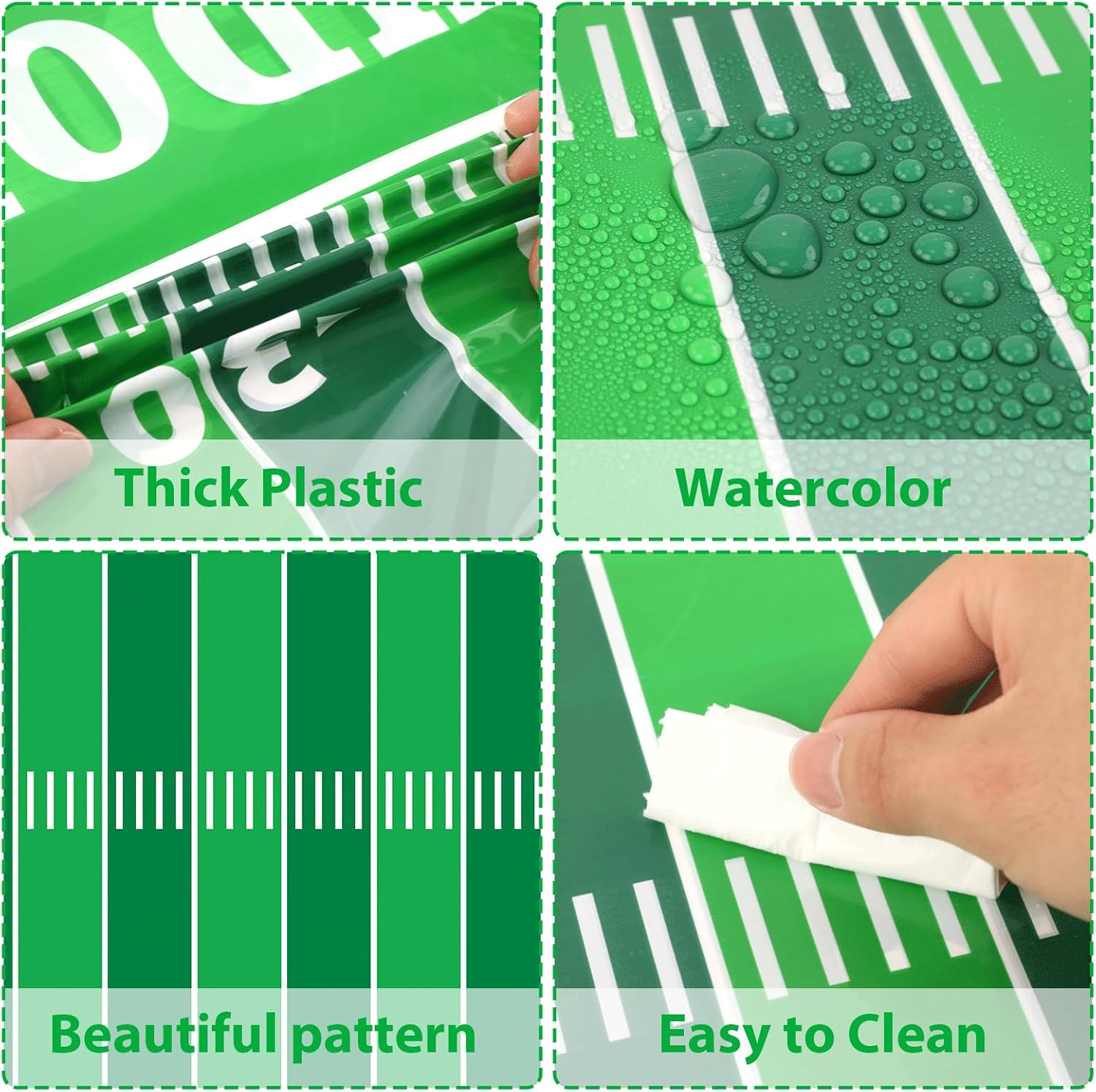gisgfim 98.43 ft Football Tablecloth Roll Football Table Cover Roll Football Theme Birthday Party Table Cloth Disposable Waterproof Football Field Tablecloth for Tailgate Decor Football Party Supplies