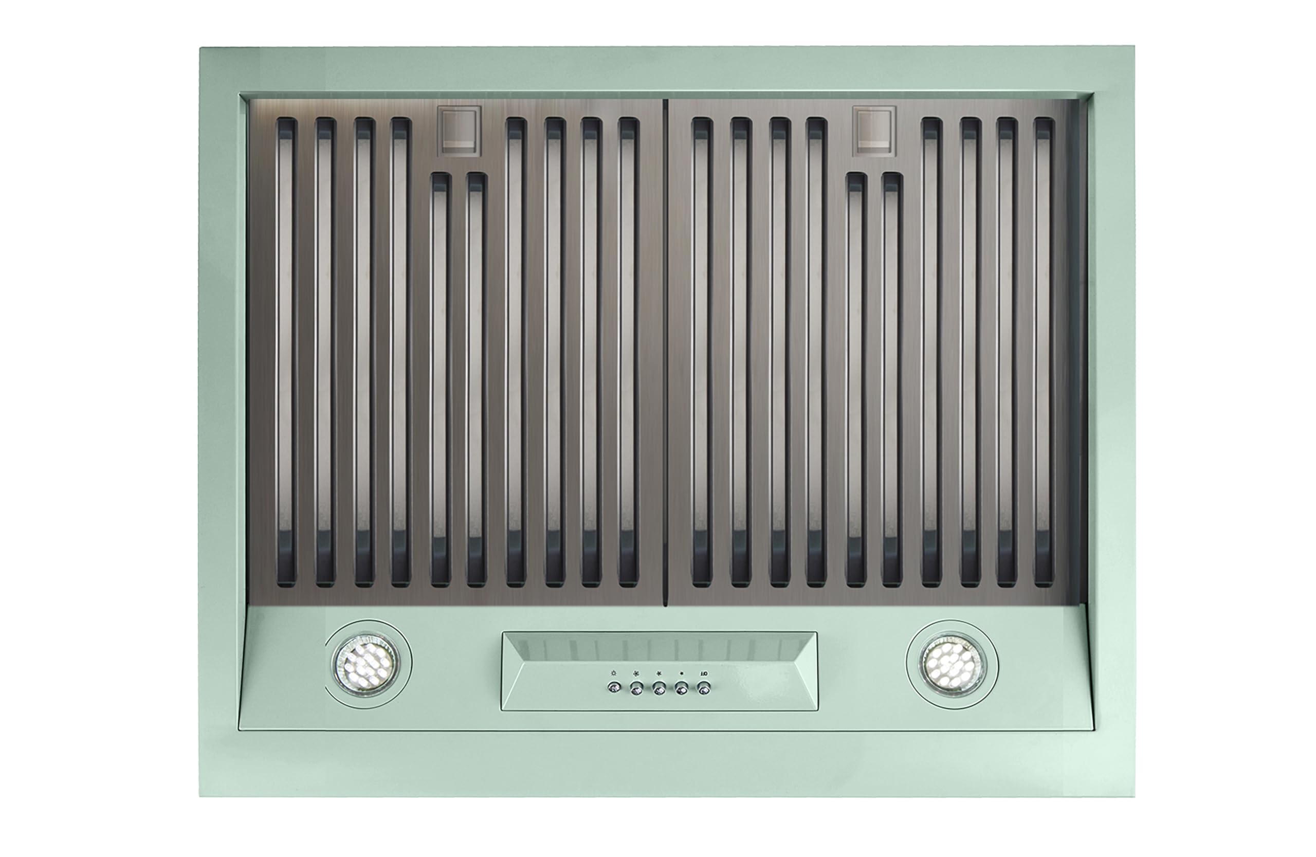 Unique Appliances Cappa elettrica classica retrò, con 3 velocità di ventilazione e 2 luci LED, 61 cm, verde menta estiva, 500 CFM, 110-120 V