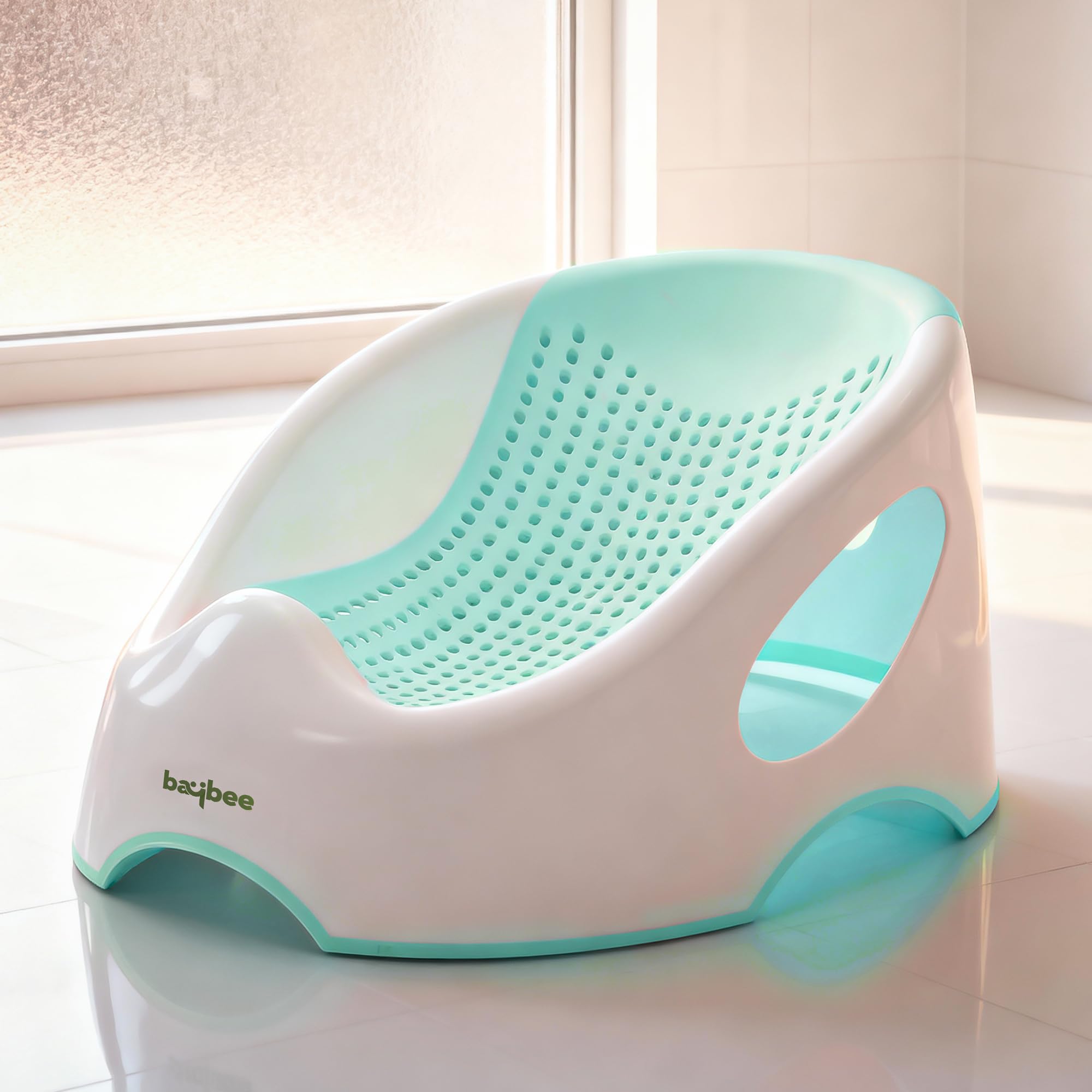 Baybee Lilora 4 in 1 Baby Bath tub Seat for Babies | Portable Baby Bather for New Born | Non-Slip Adjustable Baby Bathing Tub | Multi-Purpose Kids Bathtub for 0 to 6 Months | Infant Bath Seat (Green)