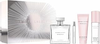 RALPH LAUREN FRAGRANCES Ralph Lauren - Romance Eau de Parfum - Women's Perfume Set ($110 Value) - Contains Full Size Fragrance (3.4 Fl Oz), Travel Size (0.3 Fl Oz), Body Lotion (2.5 Fl Oz), Body Mist (5.0 Fl Oz)