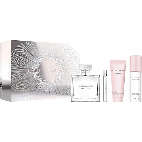 Ralph Lauren - Romance Eau de Parfum - Women's Perfume Set ($110 Value) - Contains Full Size Fragrance (3.4 Fl Oz), Travel Size (0.3 Fl Oz), Body Lotion (2.5 Fl Oz), Body Mist (5.0 Fl Oz)