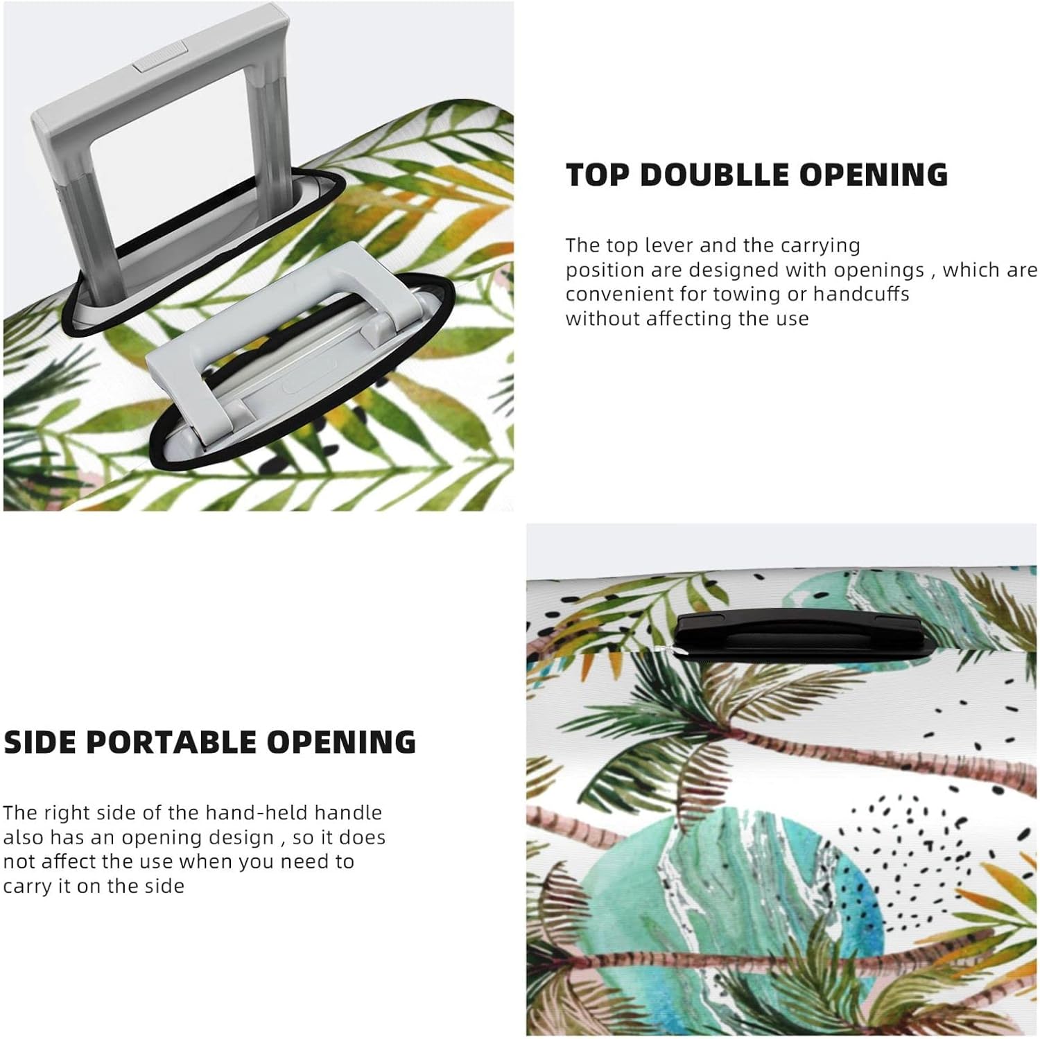 review Hawaii Tropical Palm Tree Leaves Suitcase Cover Travel Luggage Protector Cover Fits 18-32 Inch Suitcase