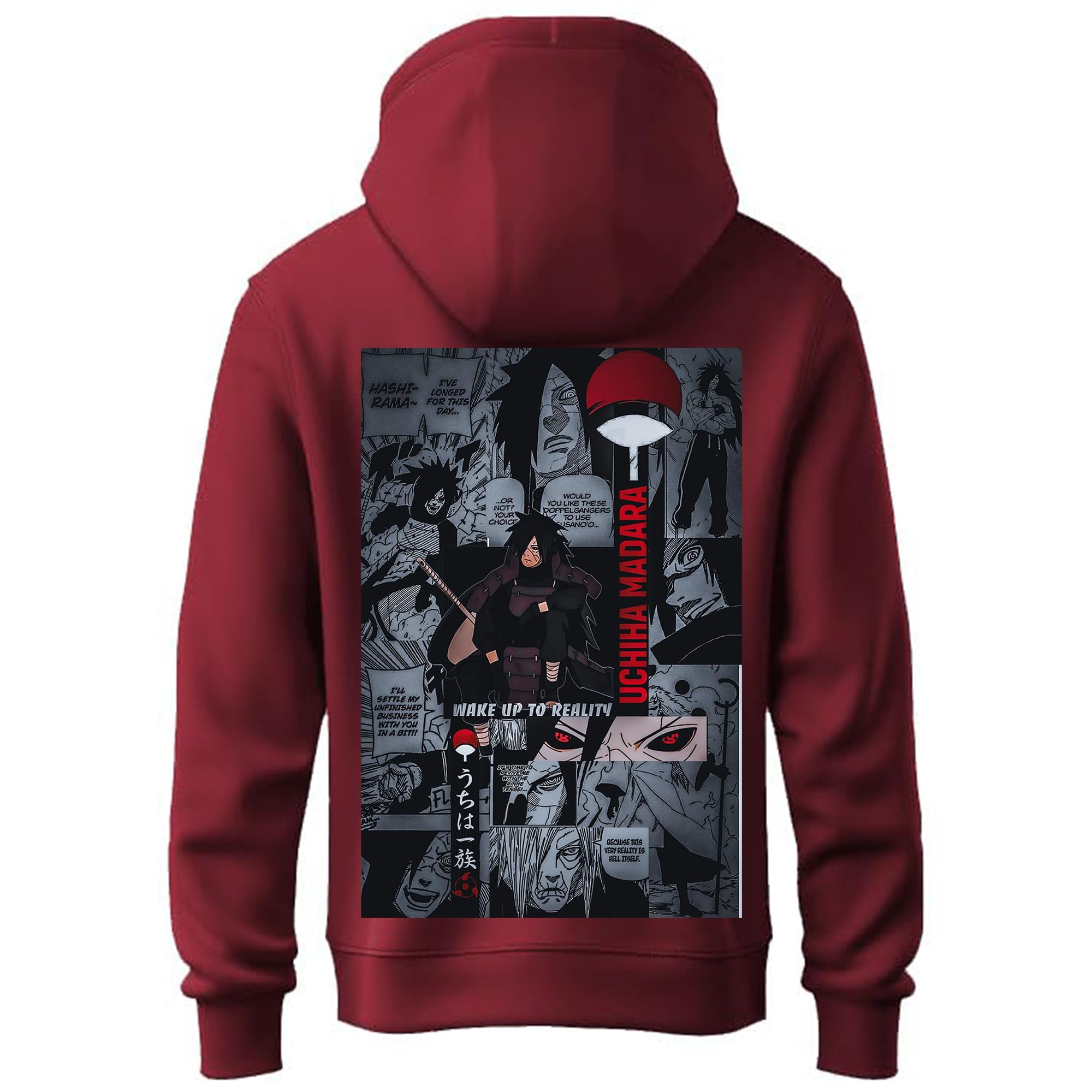 khakey Hoodie for Mens Naruto Collection Anime Hoodies for Men | Best for Winter Wear Hooded Sweatshirt | Madara Uchiha Full Back Printed Tshirts-picture-44