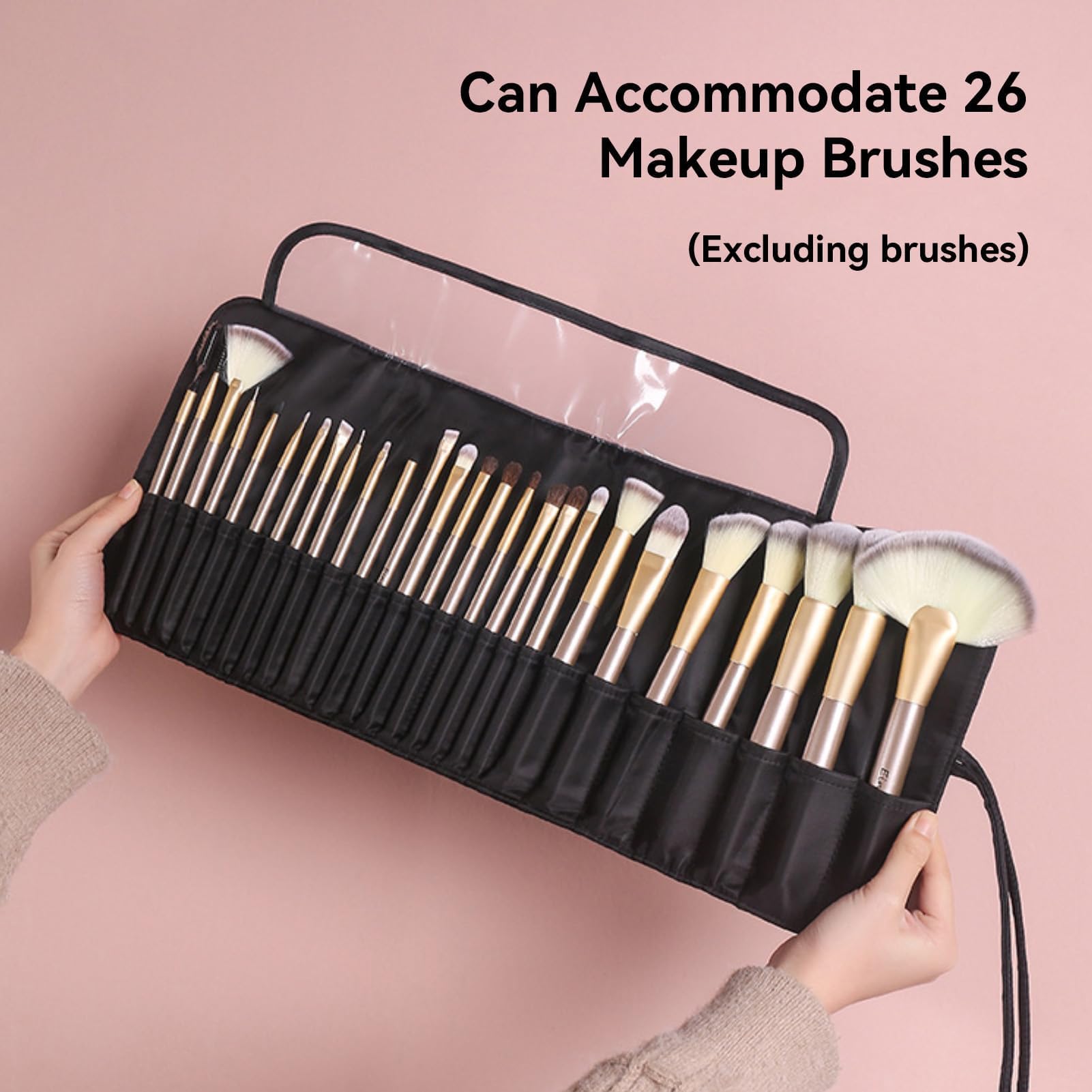 Organizzatore di Pennelli Per Trucco, Pennelli Borsa Per Cosmetici Borsa Per Pennelli Per Trucco Portatile Per Viaggio Custodia Arrotolabile Per Pennelli Per Trucco Borsa Per Cosmetici da Viaggio