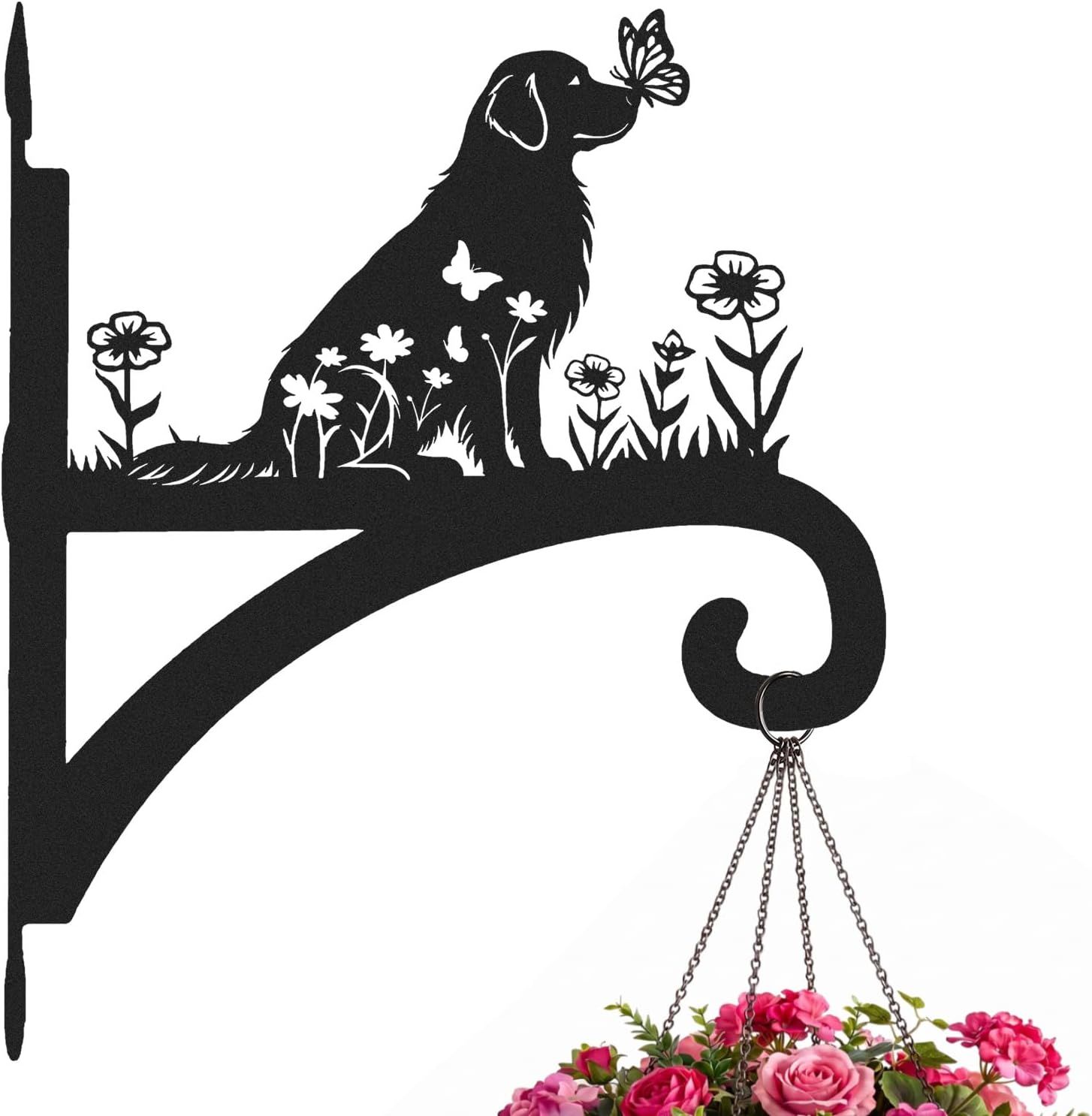 Golden Retriever Plant Hangers for Dog Lovers,Outdoor Metal Decorative Hooks