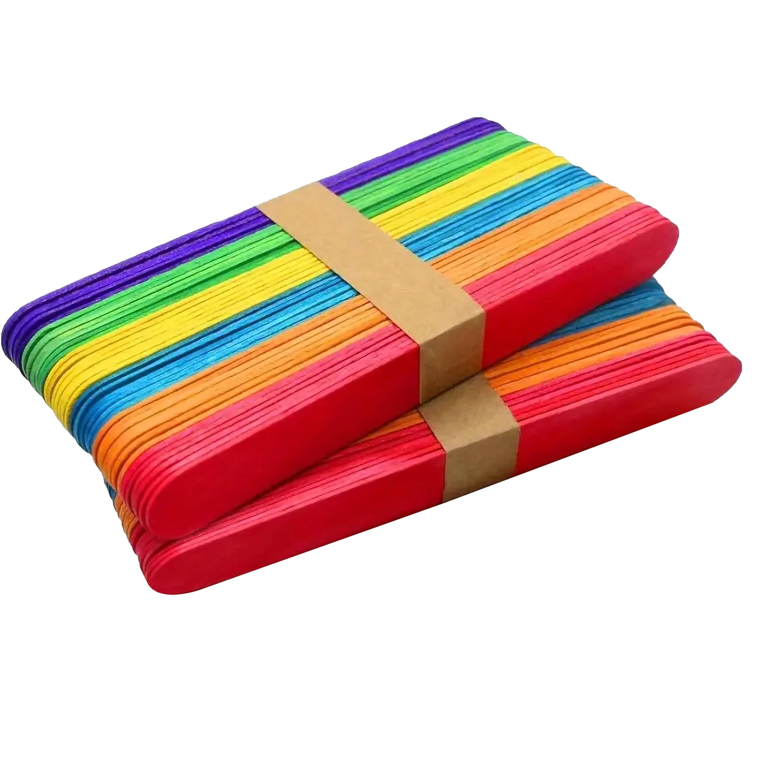 INDIKONB Multicolour Wooden Sticks for Craft | Natural Ice Cream Bamboo Sticks for DIY, Arts & Crafts, School Projects, Model Making & Kids Craft Activities – Smooth Finish Pack (100 P)-picture-27