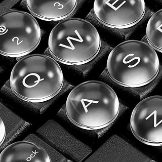 54 Pcs Keyboard Stickers for Long Nails 0.63'' Clear Long Nail Keyboard Covers Raised Keyboards Bubbles Nail Art Typing Sticker for Desktop Laptop PC Keycap