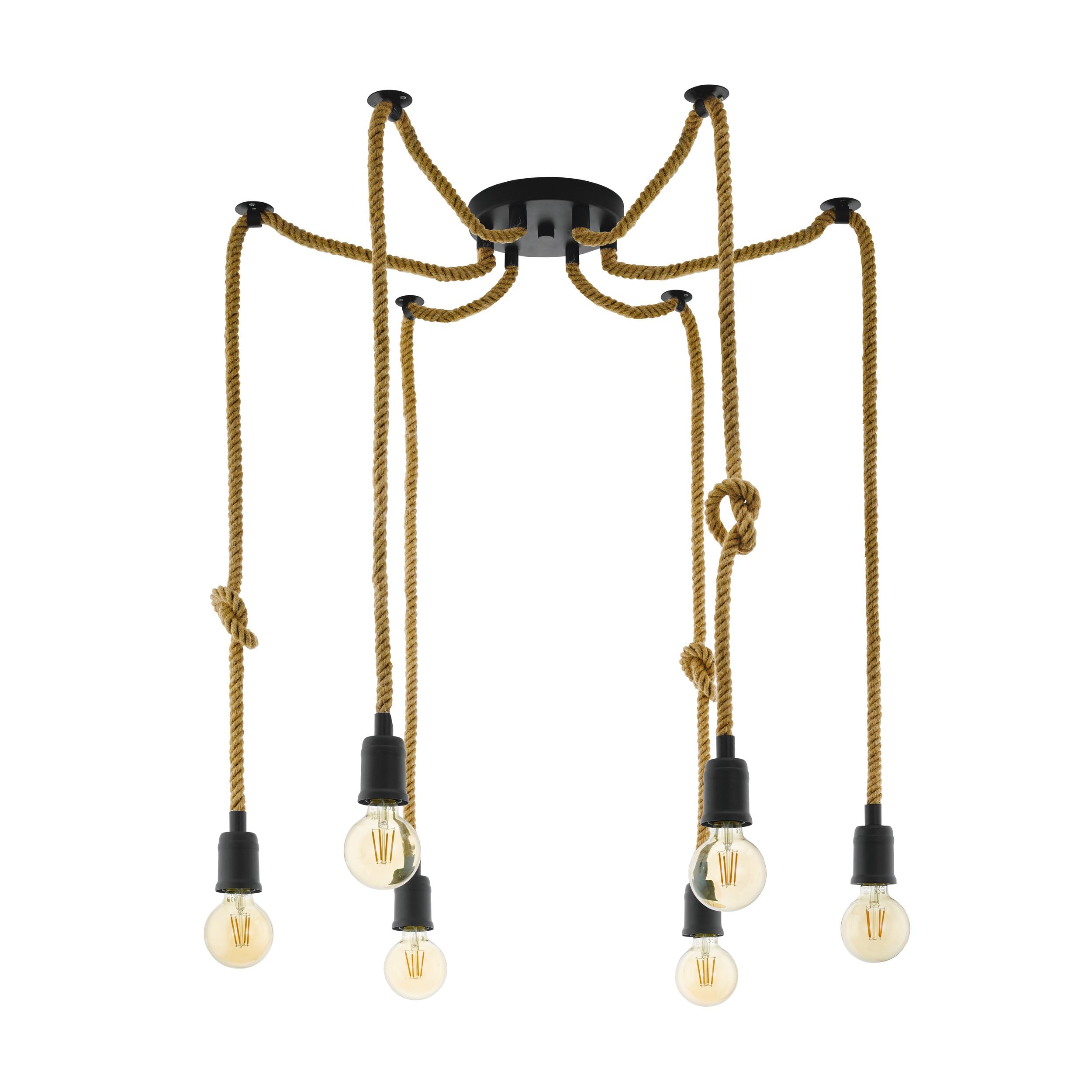 Eglo Rampside Hanging Light, Six Sockets