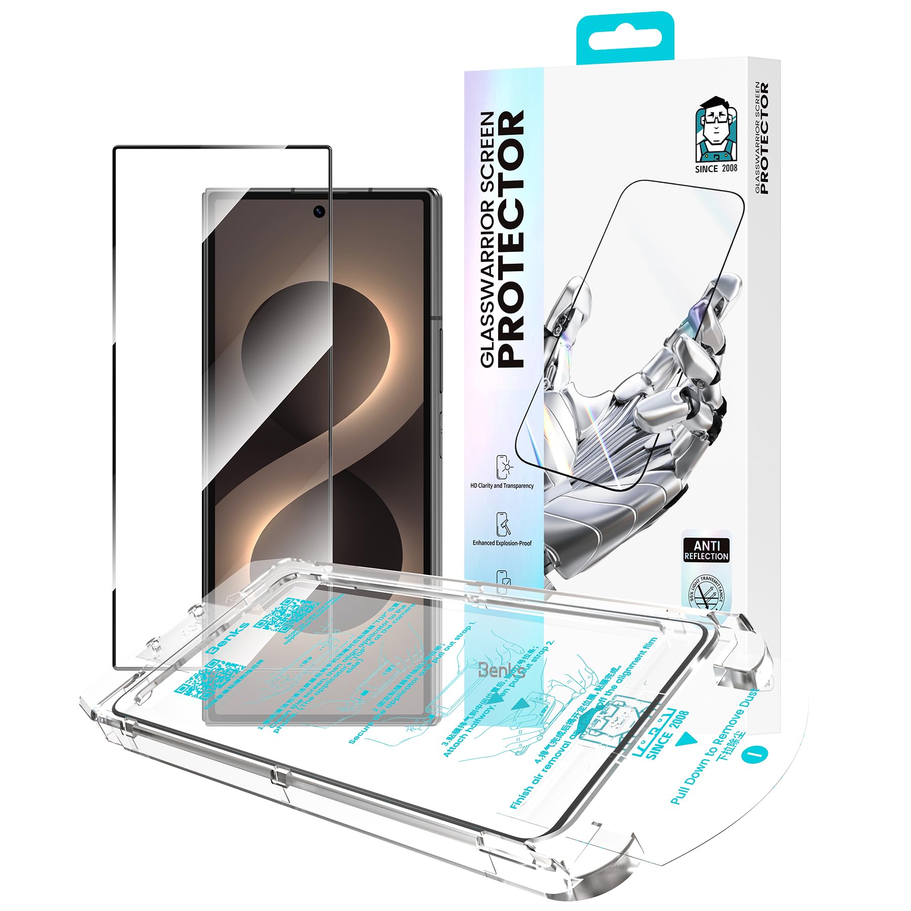 Photo 1 of BENKS GlassWarrior AR Screen Protector for Samsung Galaxy Z Fold 8 Ultra