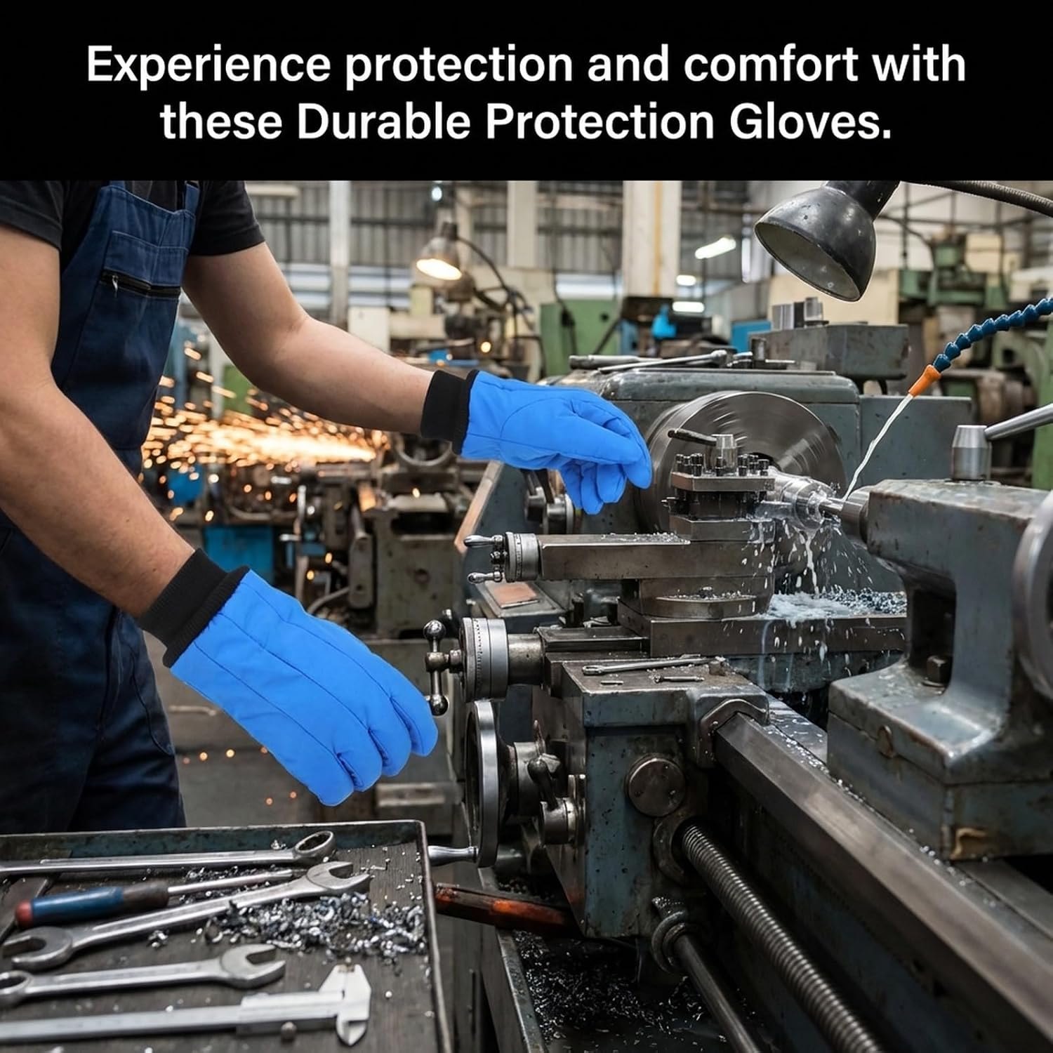 Gloves 32cm Blue Liquid Nitrogen Protective Gloves – Cryogenic Gloves for Dry Ice & Cryo Use, -200°C to -360°C Freeze Protection, Breathable Comfort for Cold Storage and Laboratory Work