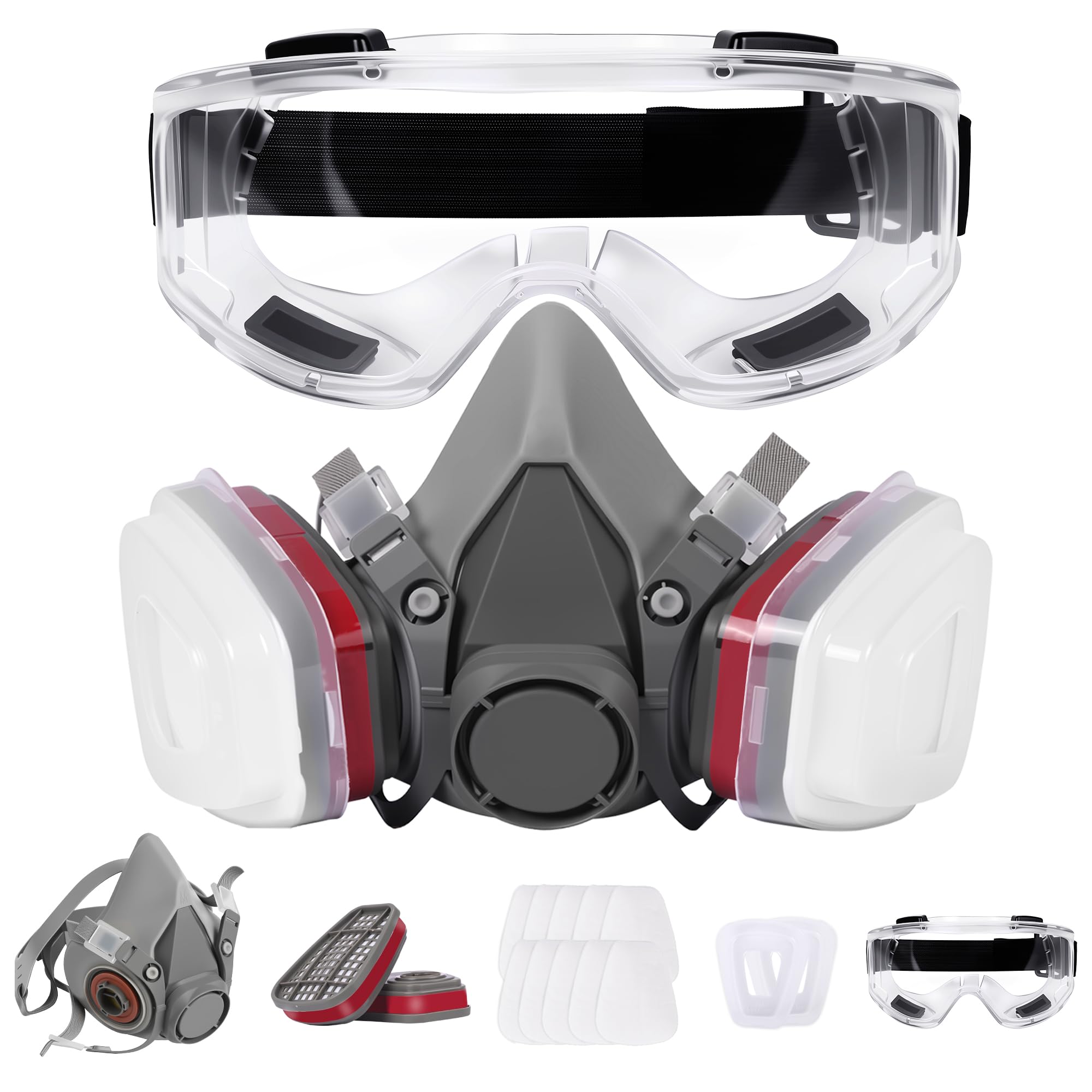 Bliphant Respirator Reusable Half Face Mask with Gas Cover & Filters