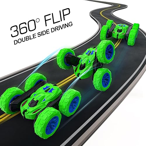 Miniatura 3 de ACAMMZAR Auto de control remoto, auto de acrobacias 120, todo terreno, 2WD RC, con 2 baterías, 70 minutos de tiempo de juego para adultos y niños de