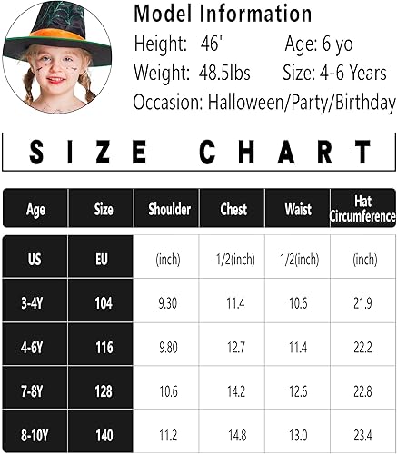 Miniatura 7 de Disfraz de bruja para niñas, disfraz de araña para niños, disfraz de araña de Halloween