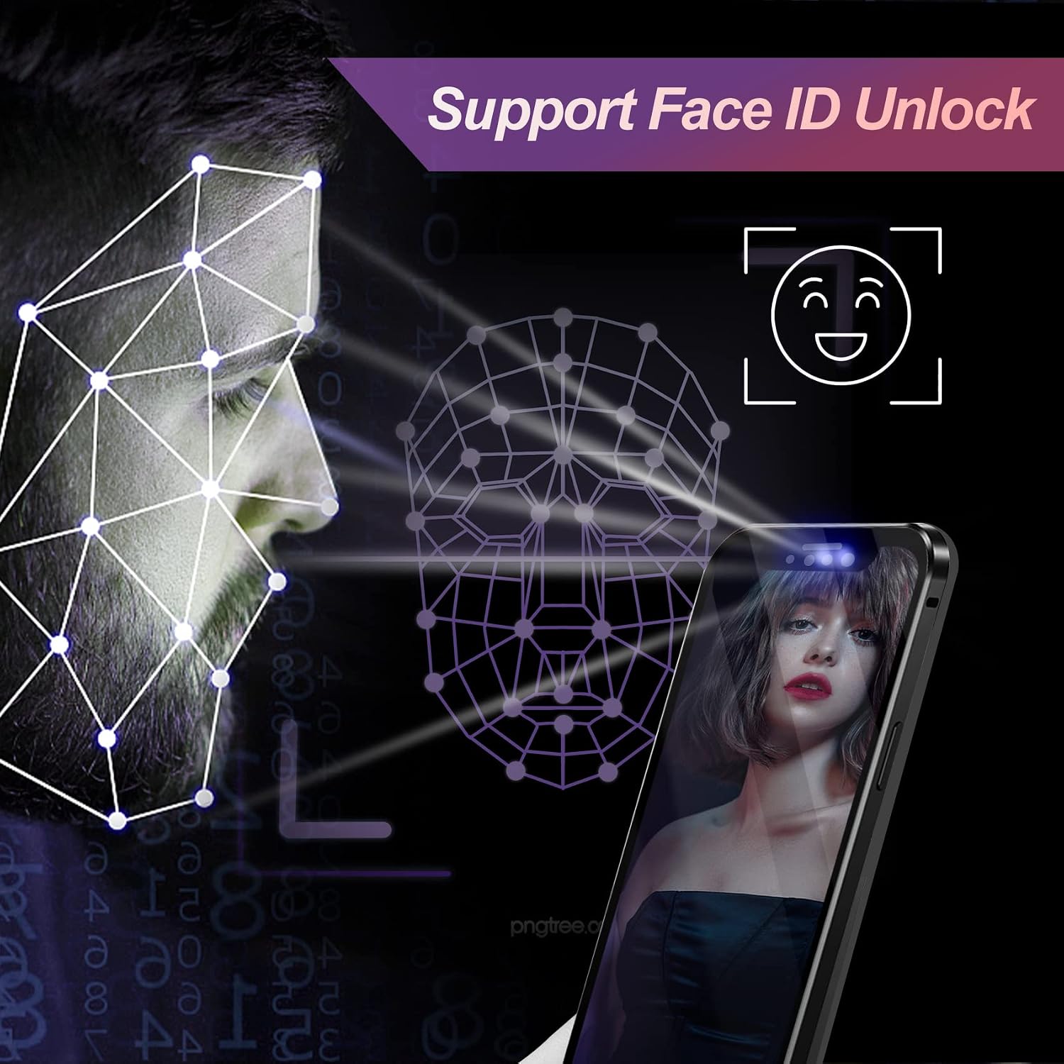 Privacy Magnetic Case Compatible for iPhone 13 Pro, [Safety Lock][Full Body Protection] Double-Sided Anti-Peeping Anti-spy Sensitive Screen Protector Clear Back Metal Bumper Confidential Case, Black