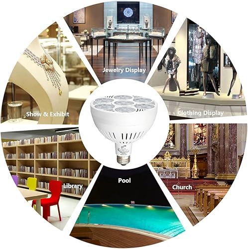 Miniatura 4 de Bombilla LED HIPO PAR38 alta iluminación blanca fría del lumen 6500K 45°