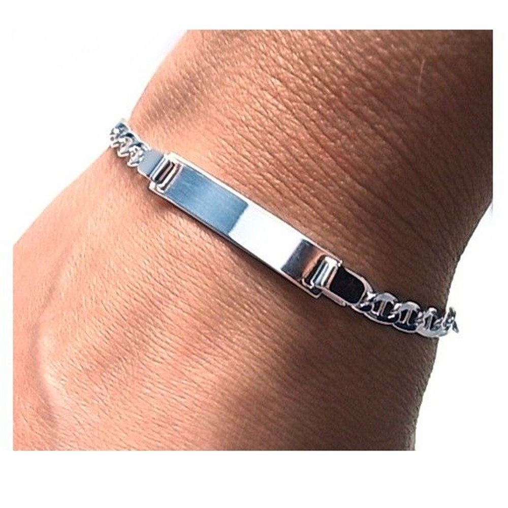 Armband aus 925er Sterlingsilber, glatter, hohler Anker