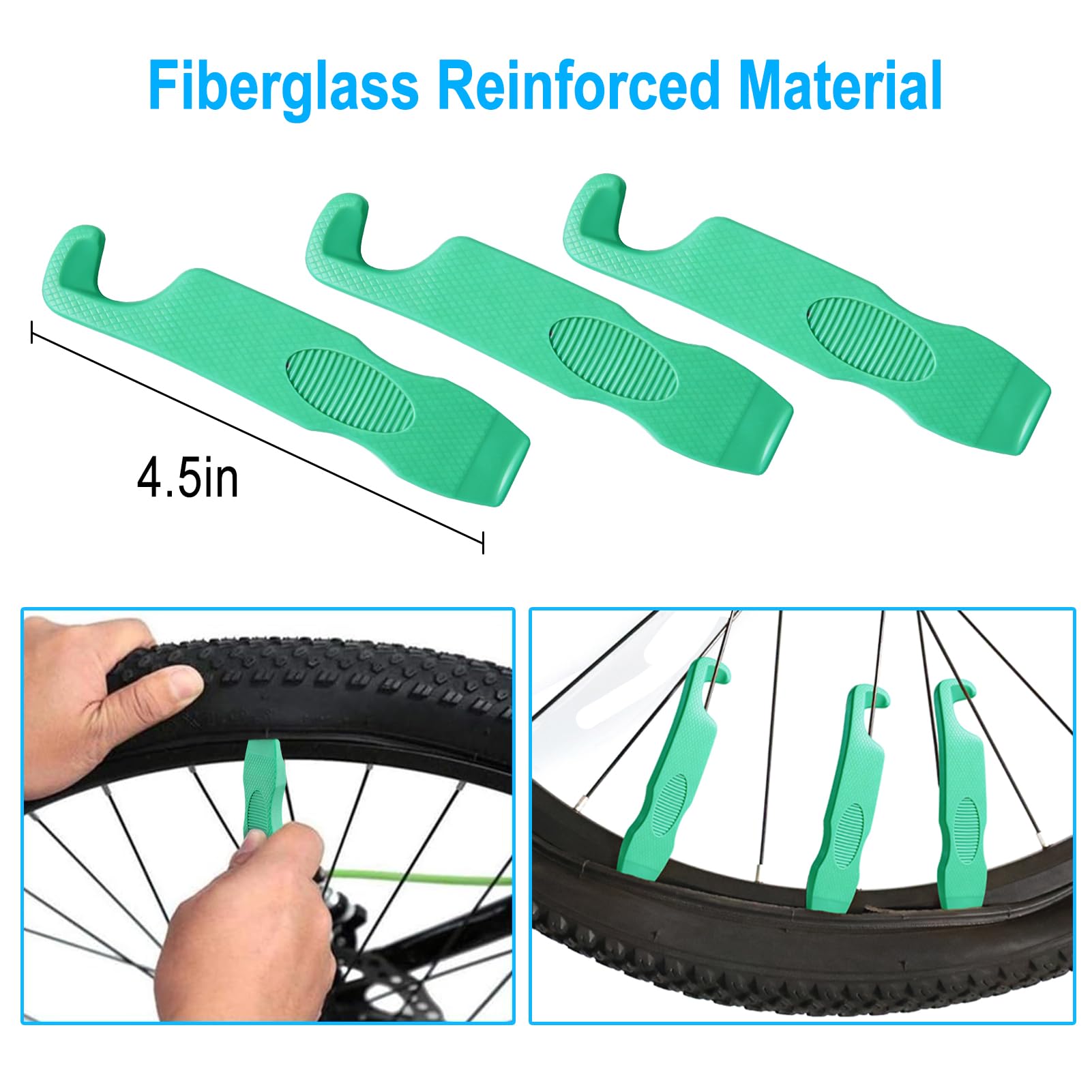 Chumxiny Kit di riparazione per biciclette, kit di riparazione pneumatici per bici contiene 16 in 1 attrezzo, mini pompa da 120 psi, kit di patch per pneumatici per bicicletta, utilizzato per mountain bike e bici da strada.
