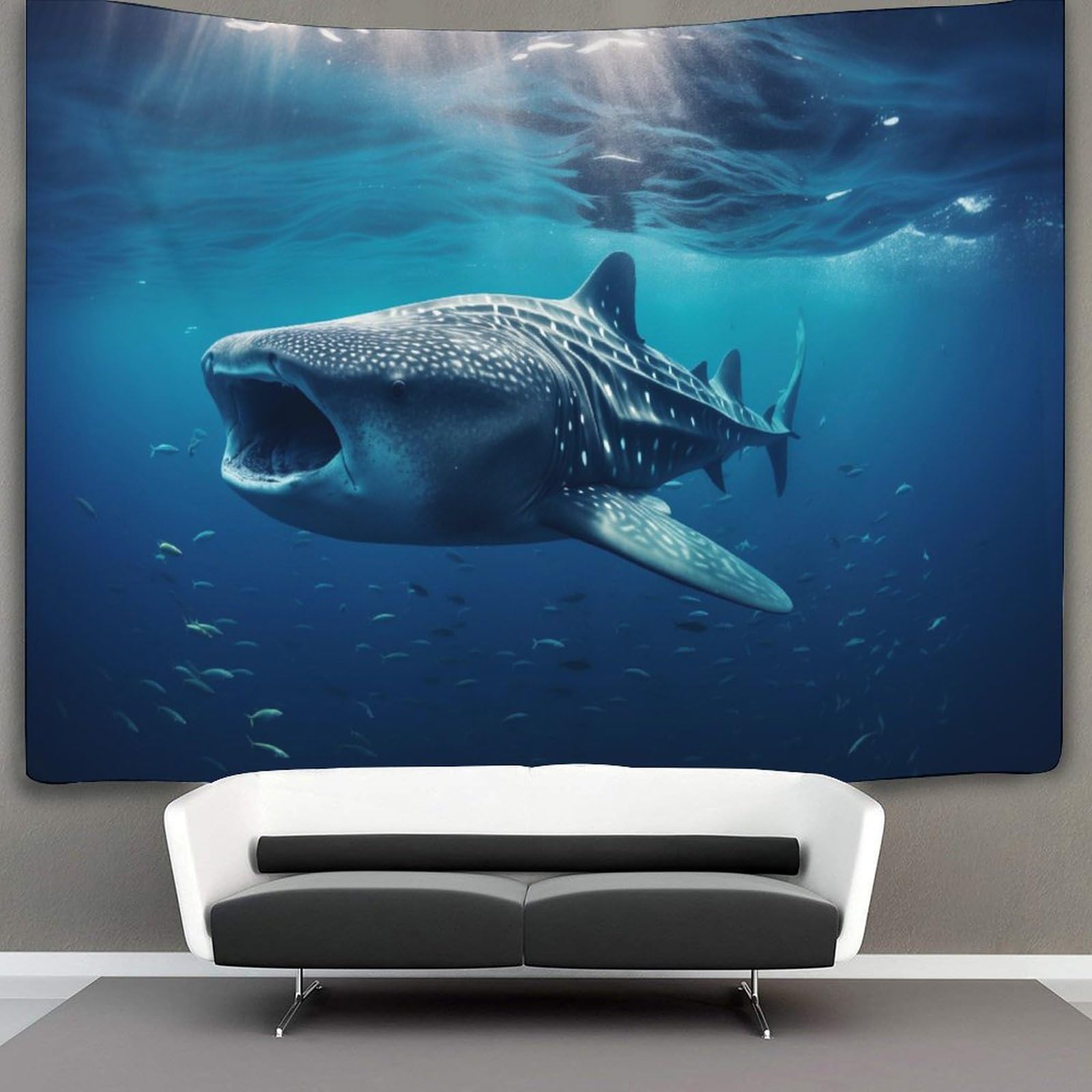 kaiyun Whale Shark Tapestry Wall Hanging Animal Wall Art for Living Room Bedroom Dorm 150cmx200cm