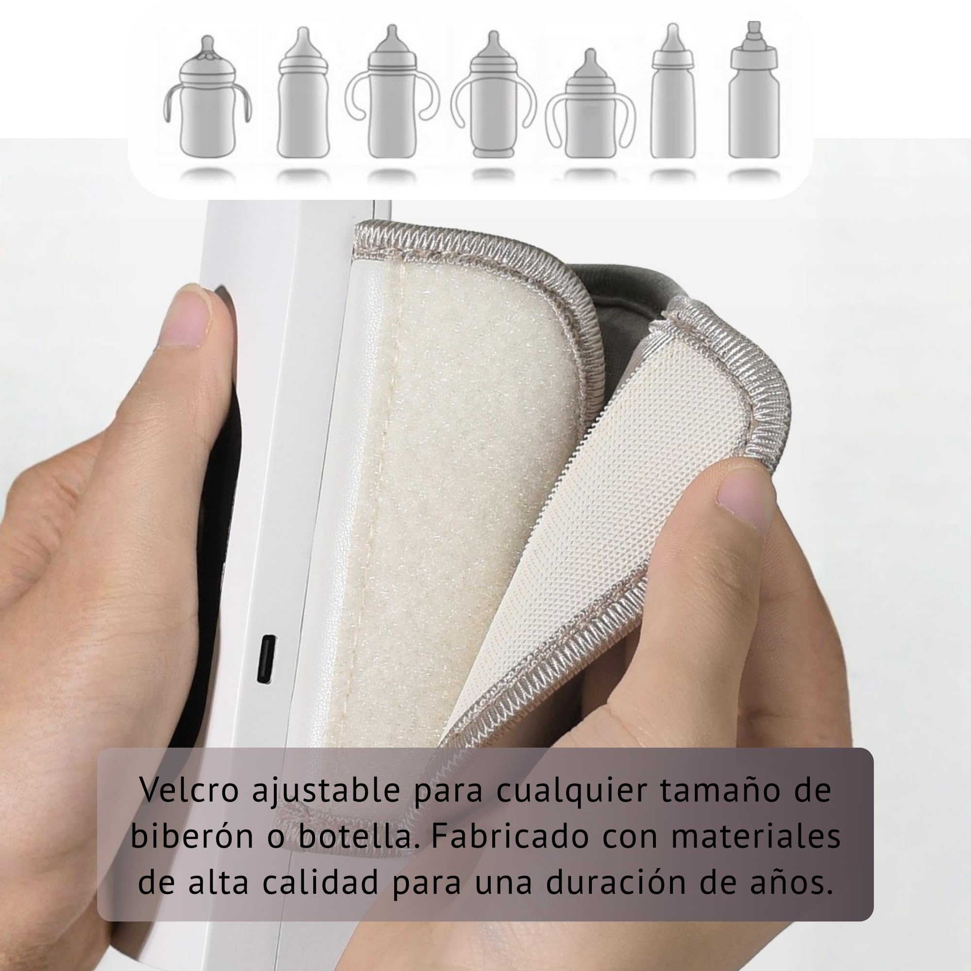 Smartia – calienta biberones portatil Modelo 2026, batería de 9000 mAh y resistente a líquidos, calentador de biberon con pantalla y luz nocturna para tu bebe, 6 niveles de Tº, Cert. CE ROSH