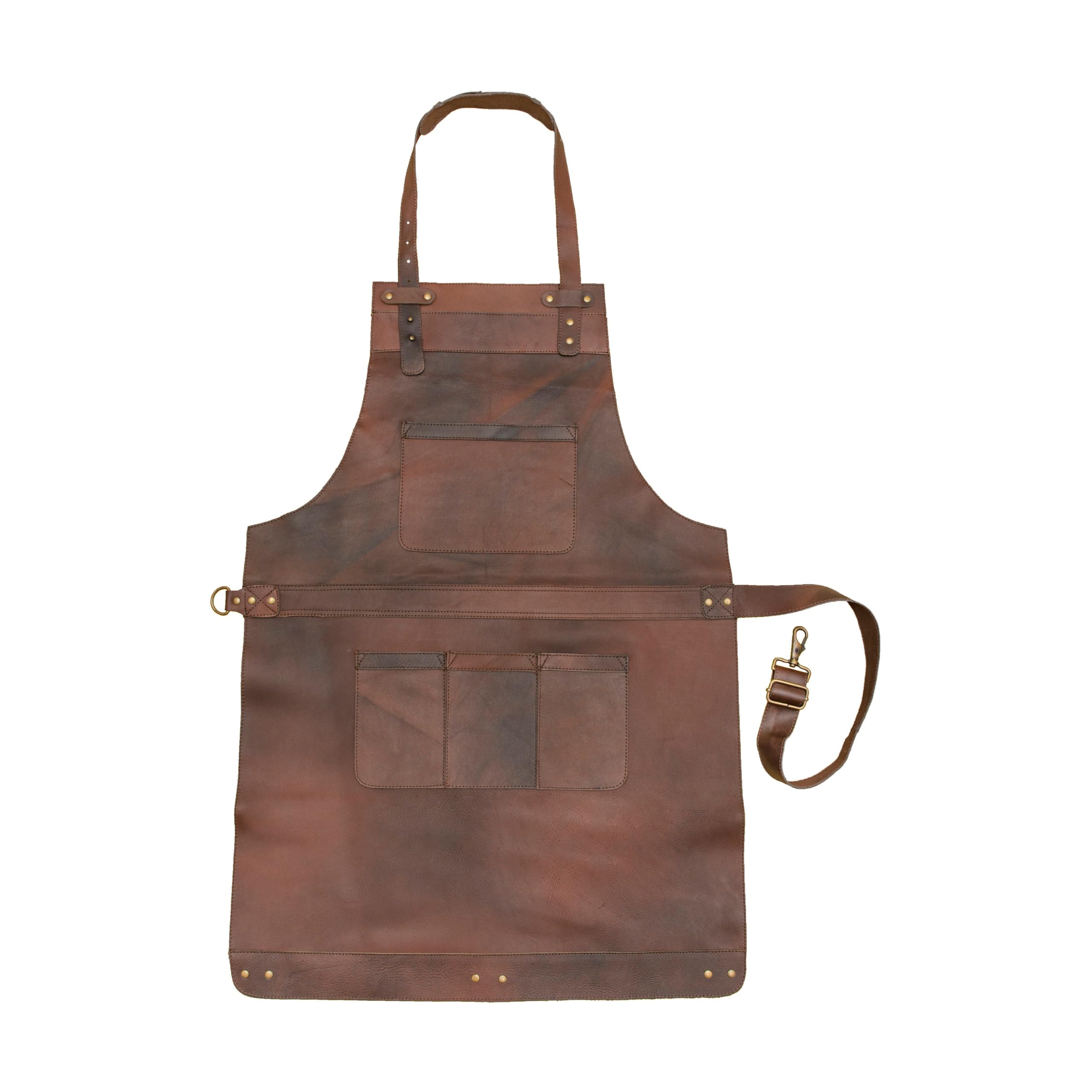 Delantal de cuero de grano completo marrón oscuro para carnicero, delantal de cocina, delantal de barbacoa, delantal de cocina, delantal de trabajo de madera, delantal de cheff, regalo de barbacoa,