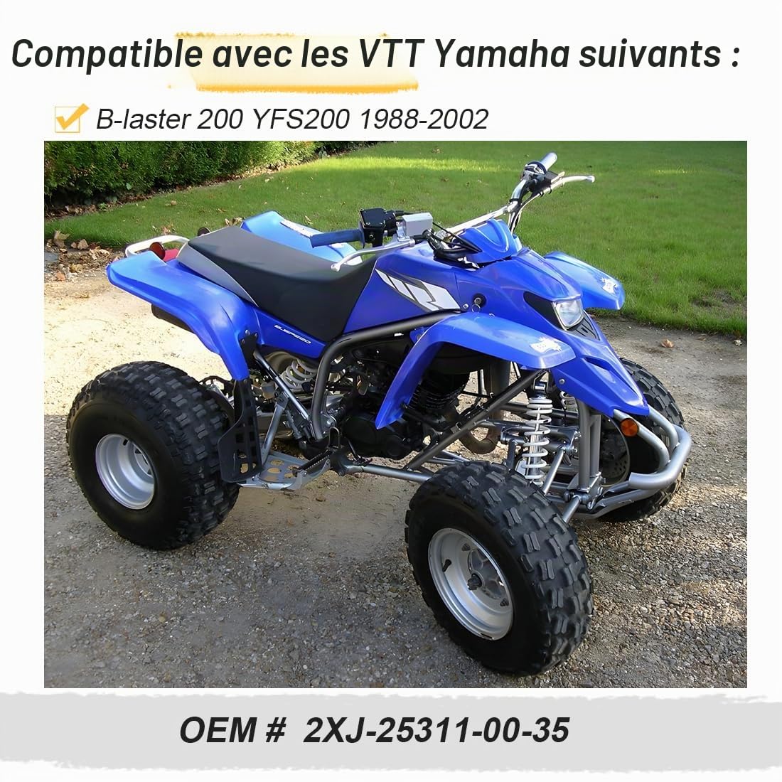 Support de roulement d’essieu arrière compatible pour Yama-ha Blaster 200 YFS200 1988-2002 2XJ-25311-00-35