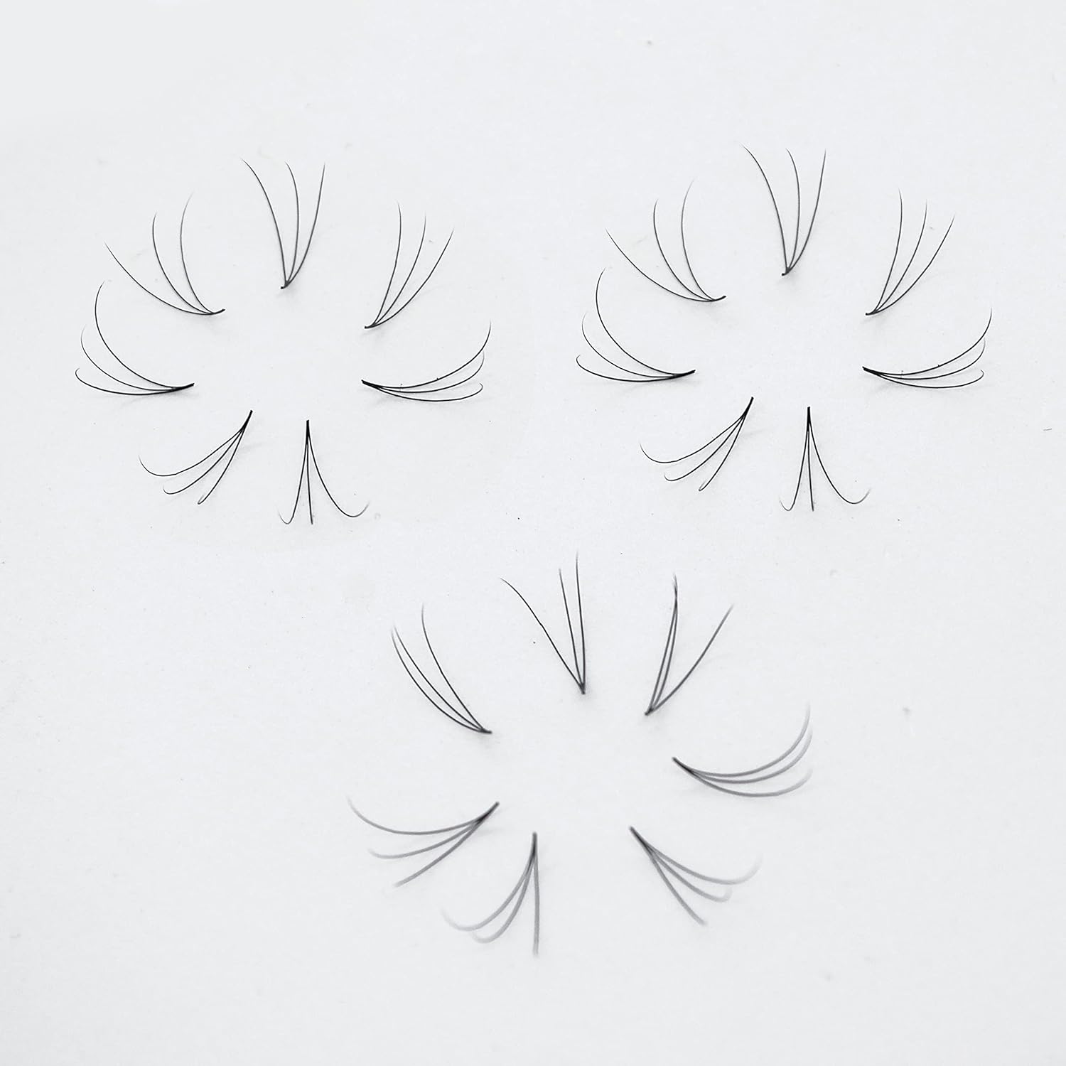 1200 Fans, Mixed 8D, 7D, 6D, 5D, 4D, 3D, Curl D or C Lashes, 0.07mm Diameter. Ready to ship.Handmade and Gorgeously-Crafted! (3D Mix, D Curl)