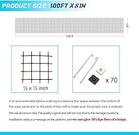 Vista 3 de Panel solar de malla para pájaros, 70 sujetadores de aluminio de 8 pulgadas x 102 pies, panel solar para criaturas separadas, palomas, etc.