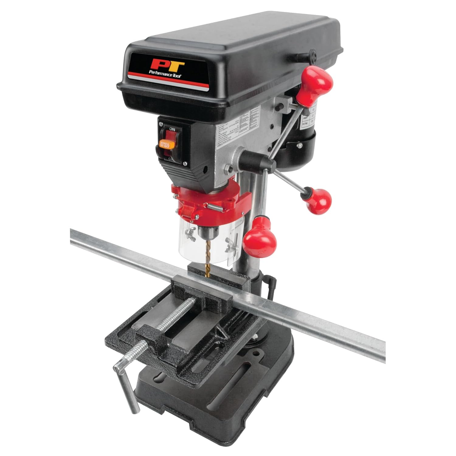 Performance Tool W3902 Drill Press Vise with Replaceable Hardened Steel Jaws and Precision Ground Base for Milling and Grinding, 4-Inch Jaw Opening