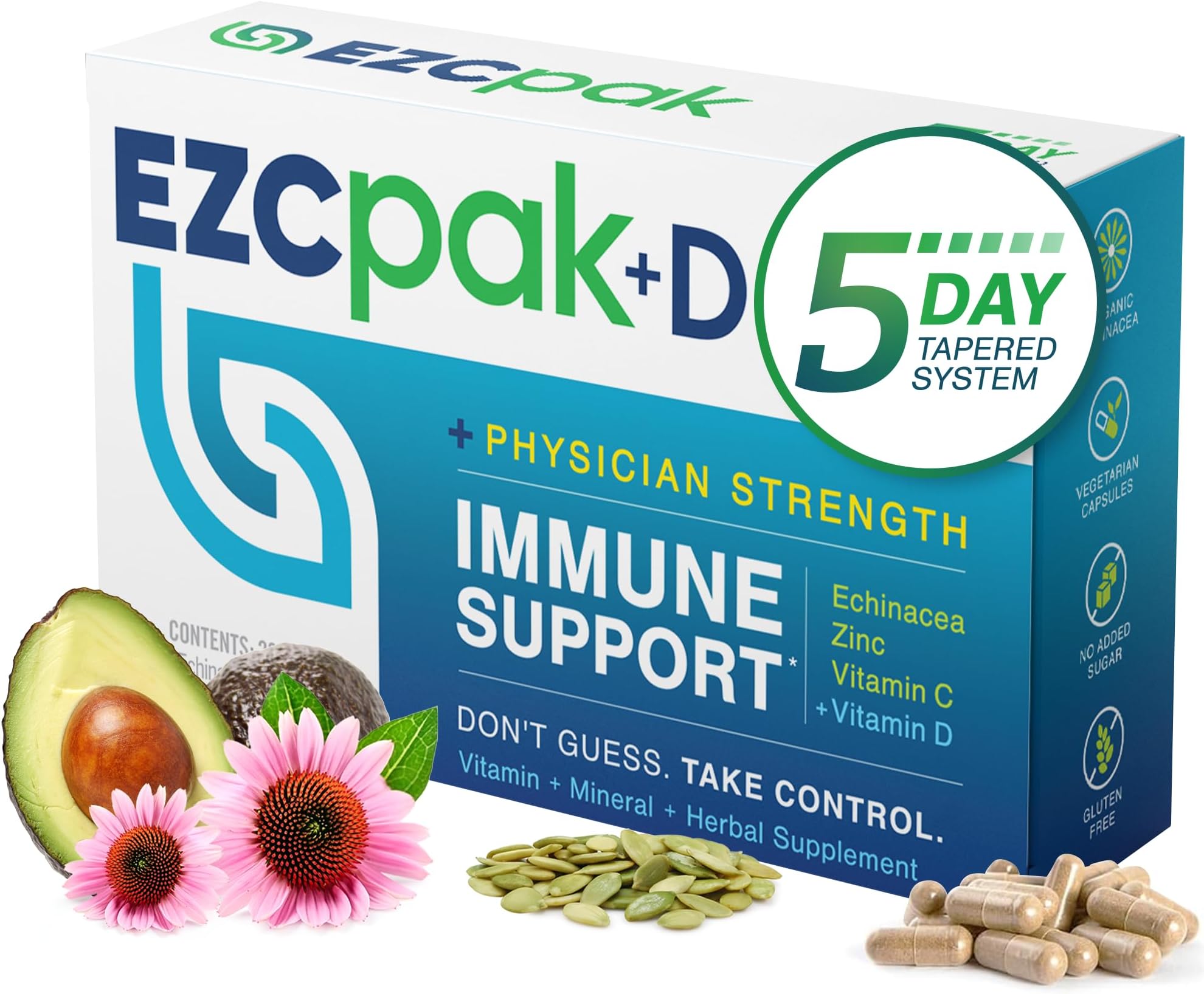 Amazon.com: EZC Pak 5-Day Tapered Immune Support Capsules - 28 ct ...