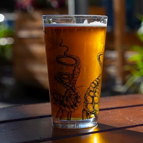 Miniatura 2 de Black Lantern Juego de 2 vasos de pinta con temática natural, vasos de pinta en diseños únicos para entusiastas de la cerveza artesanal, juego de