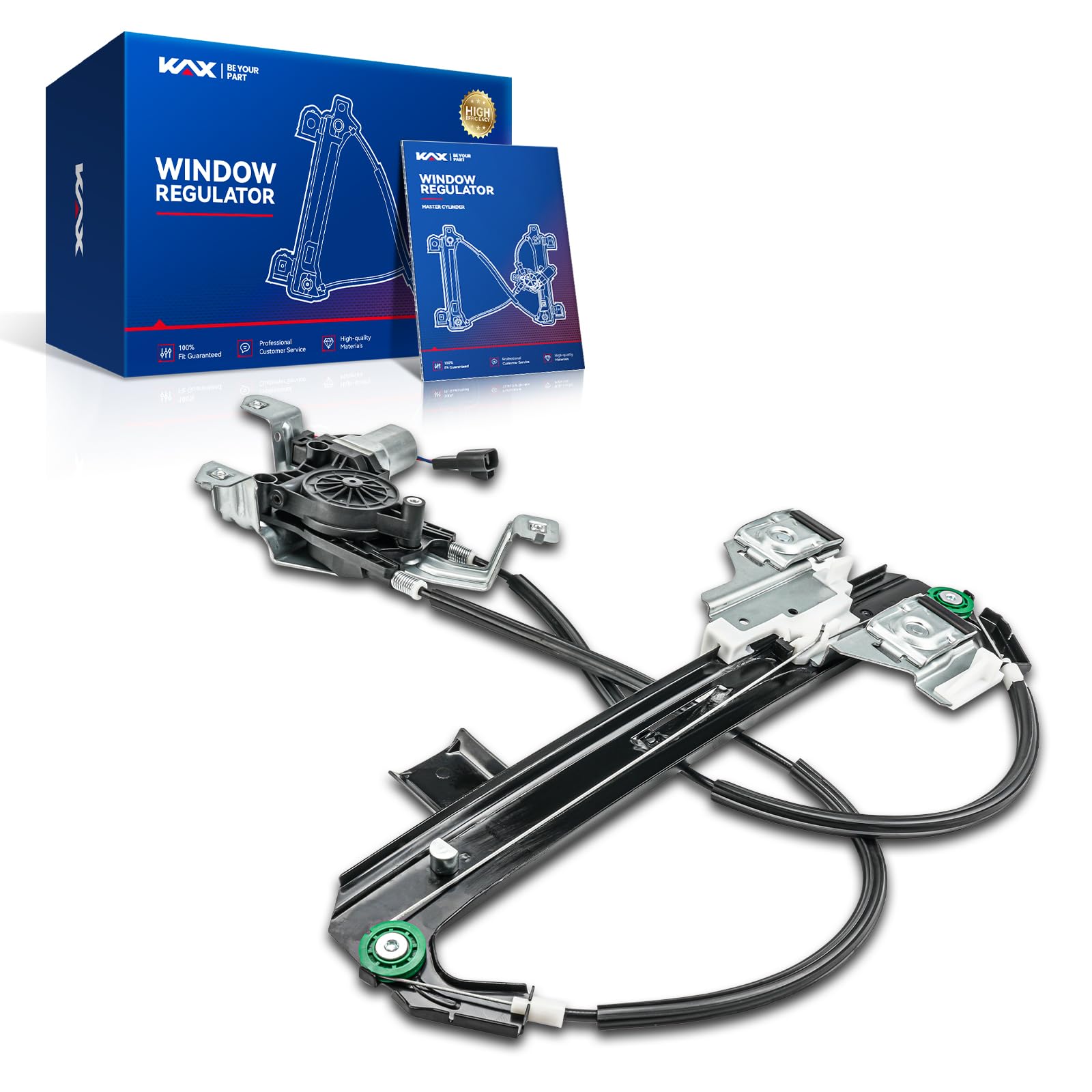 KAX 748-228 Power Window Regulator with Motor Rear Left Driver Side Compatible with 2000-2006 Chevrolet Tahoe, 2000-2006 GMC Yukon, 2002-2006 Cadillac Escalade, Driver Side Window Lifter