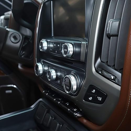 Miniatura 73 de Voodonala Pomos de radio AC para interruptor de aire acondicionado, botón central de consola para interruptor de consola central, moldura para Chevy