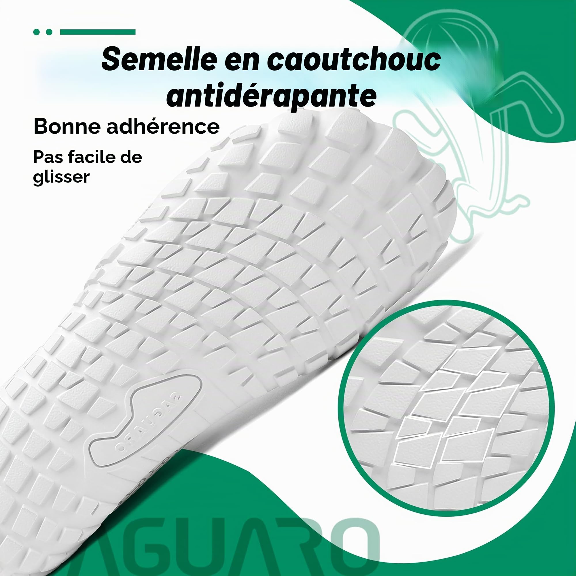 SAGUARO Chaussure Minimaliste Homme Femme Chaussure Plage de Marche Randonne Courses Trail Running Chaussures Barefoot Barefoot Chaussures Aquatiques, Blanc Marguerite, 39 EU