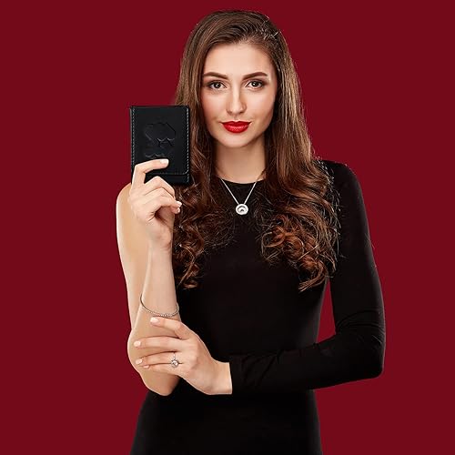 Miniatura 7 de 2 piezas de cuero de una sola cubierta de la caja de juego de la caja de cartas de juego negro caja protectora caso póker caso se adapta al puente y