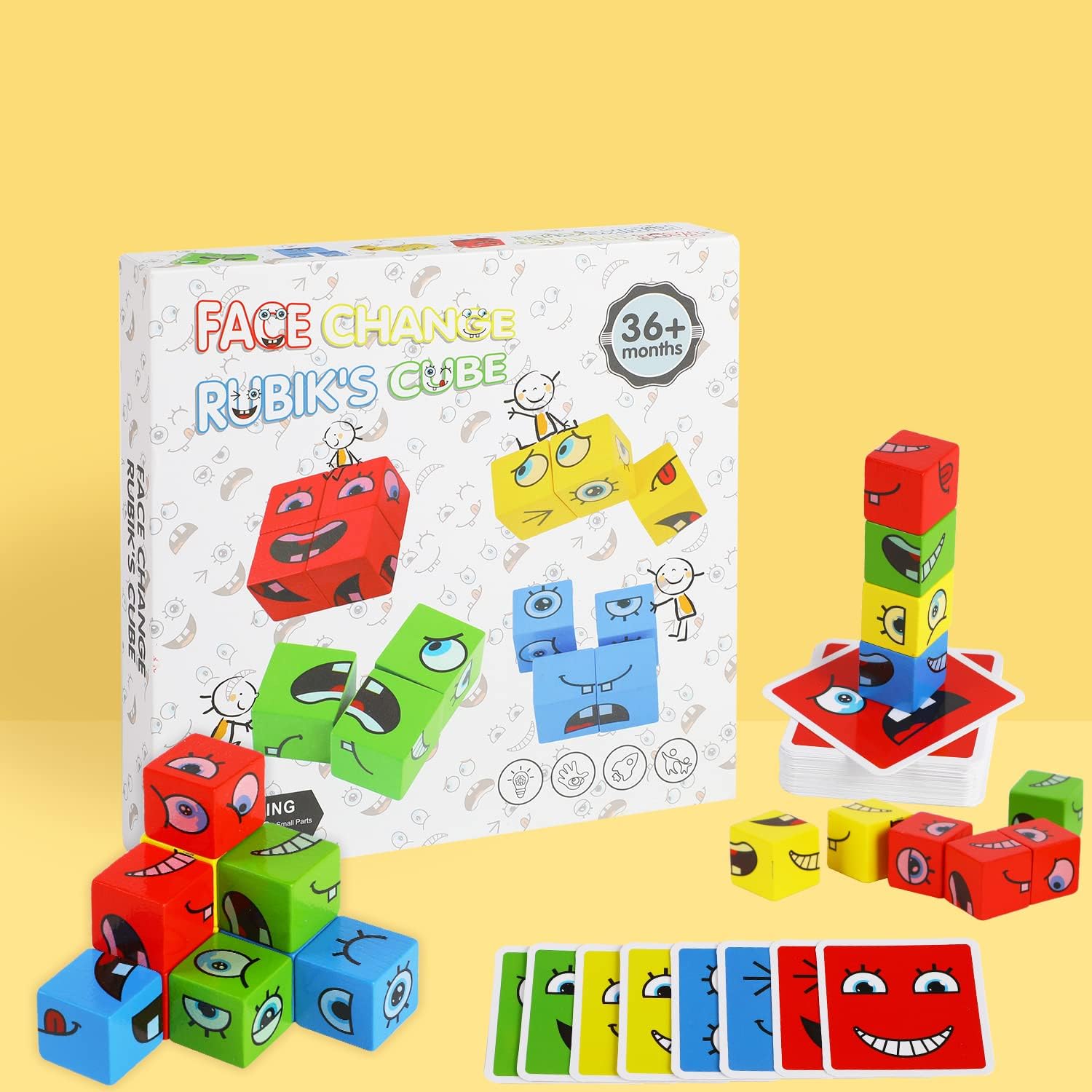 Derayee Face Changing Magic Cube Game 3d Puzzle Face Changing Magic