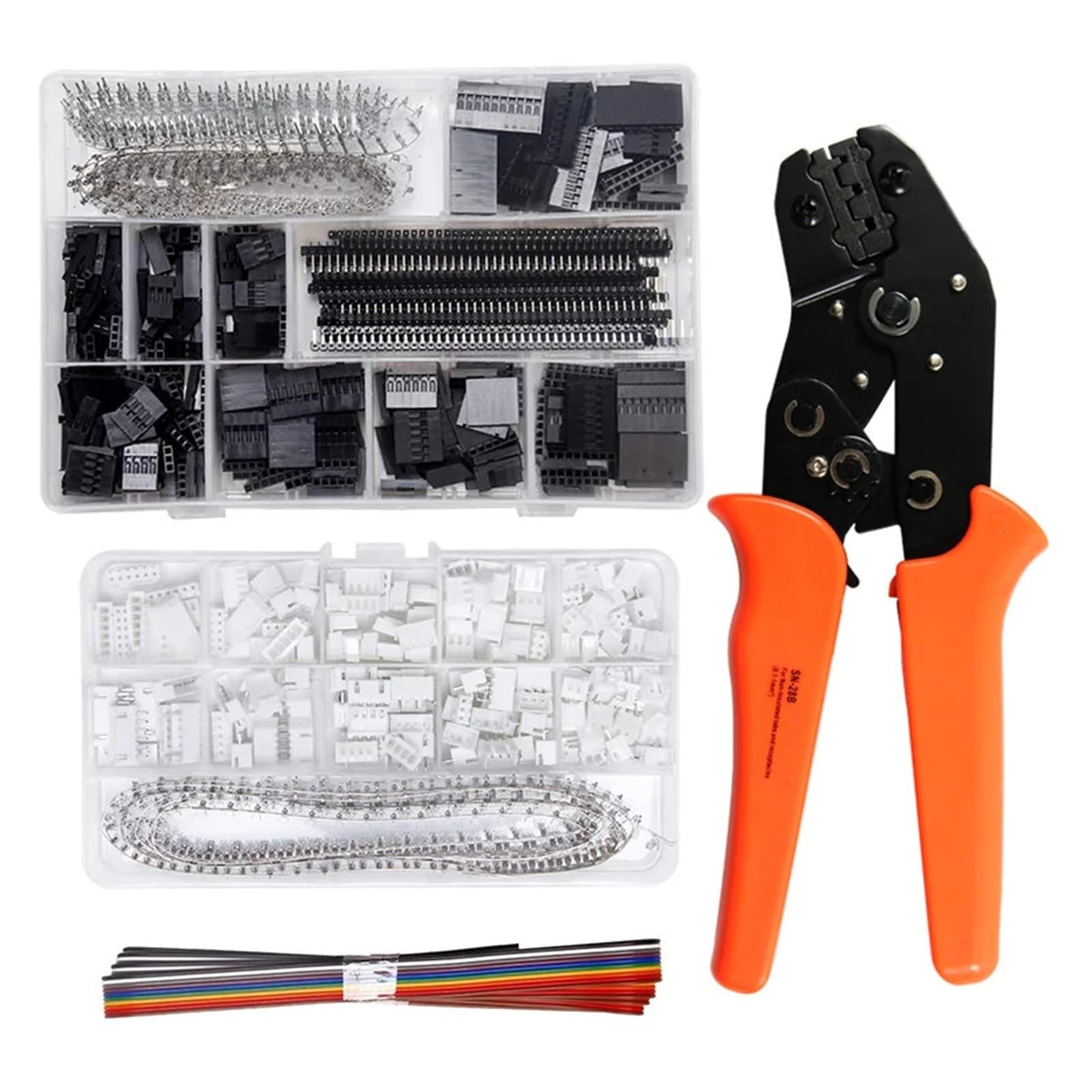 28B Crimping Tool Crimper plier 1550pcs Connector kit and 460pcs JST-XH terminals Set 2.54mm Pitch Female pin Header(SN-28B 1550pcs)
