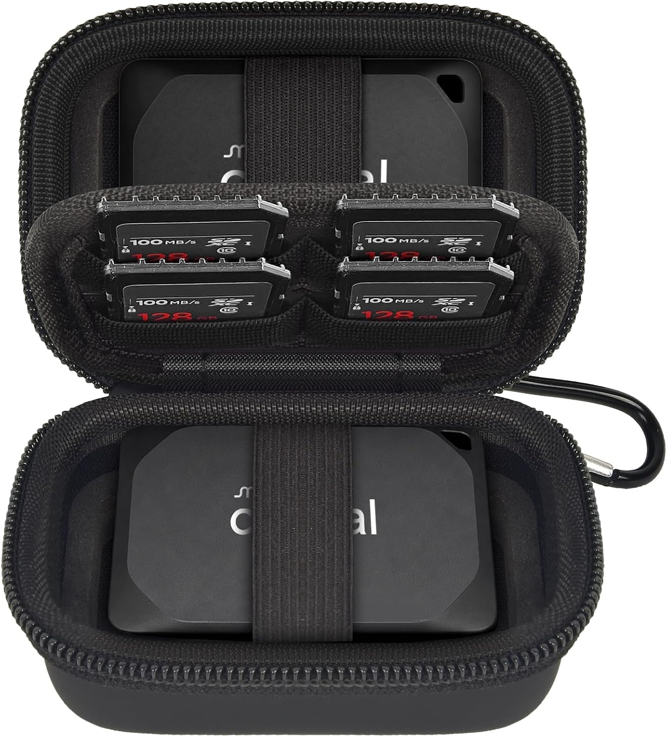 Comecase Hard Case for Crucial X9/X10/X9 Pro/X10 Pro,Holds 2 SSDs & 8 Cards