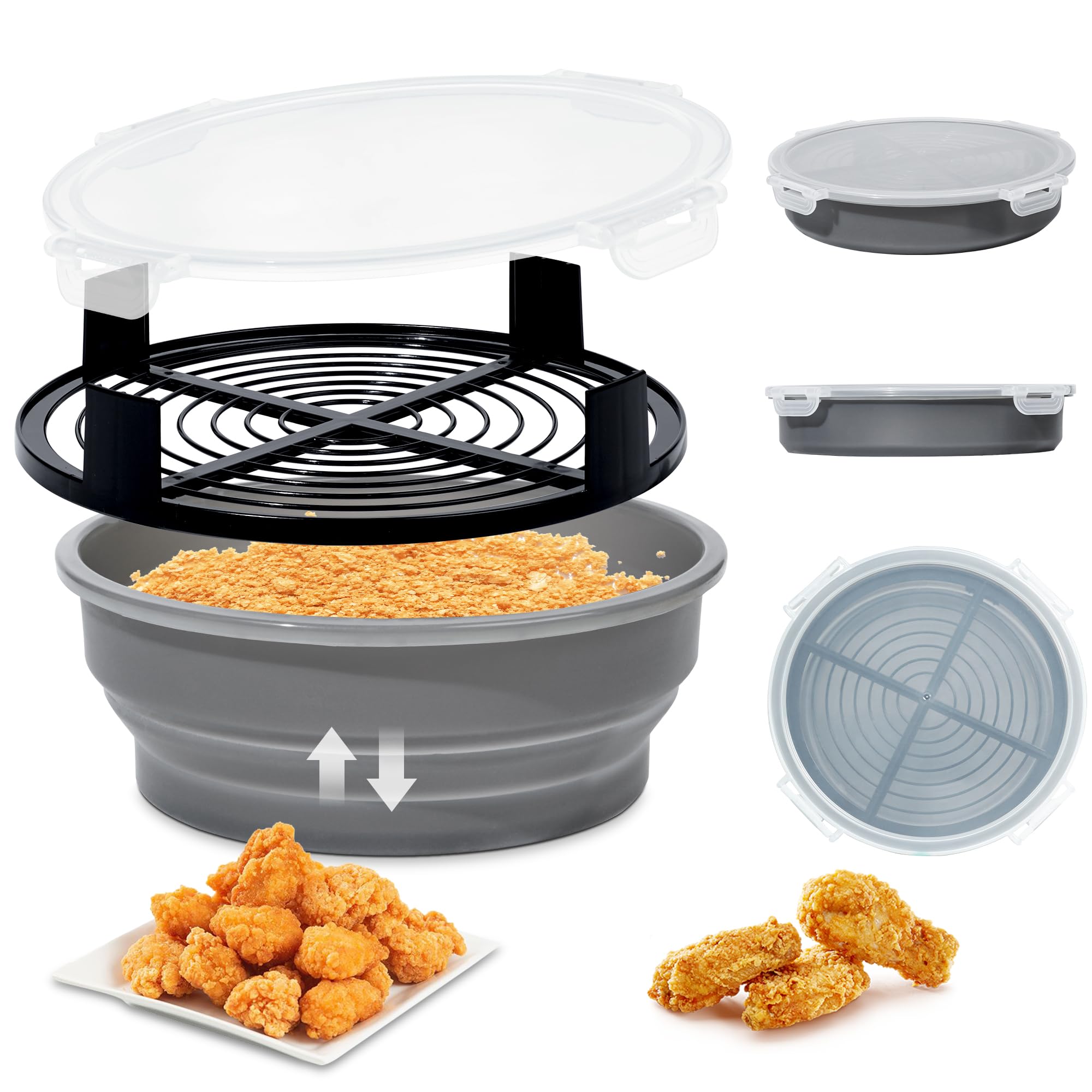 Collapsible Batter Bowl - Light Blue -10