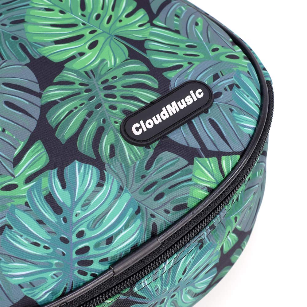 CLOUDMUSIC Etui na ukulele plecak paski torba na koncert sopranowy 21 58 cm (Monstera, koncert)