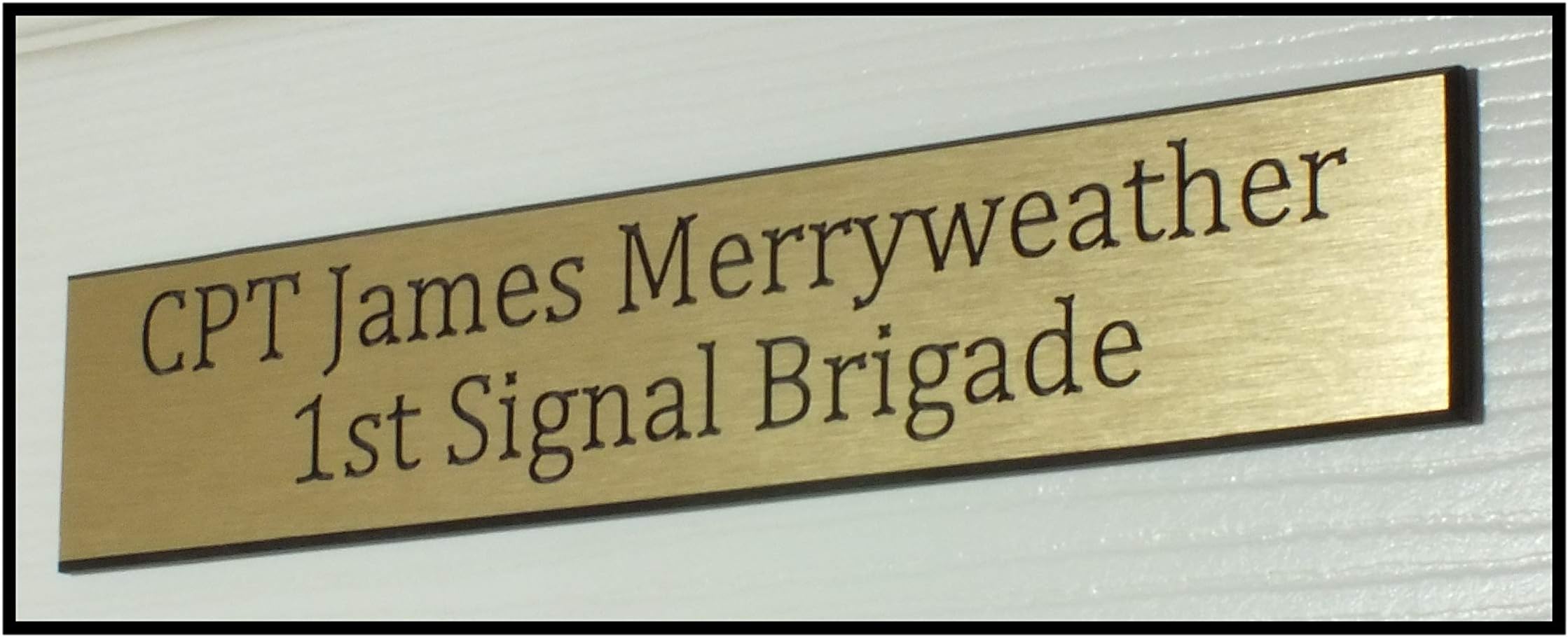 Signs at Home EXECUTIVE ENGRAVED DOOR NAME PLAQUE PLATE (Plastic Plaque only, Gold)