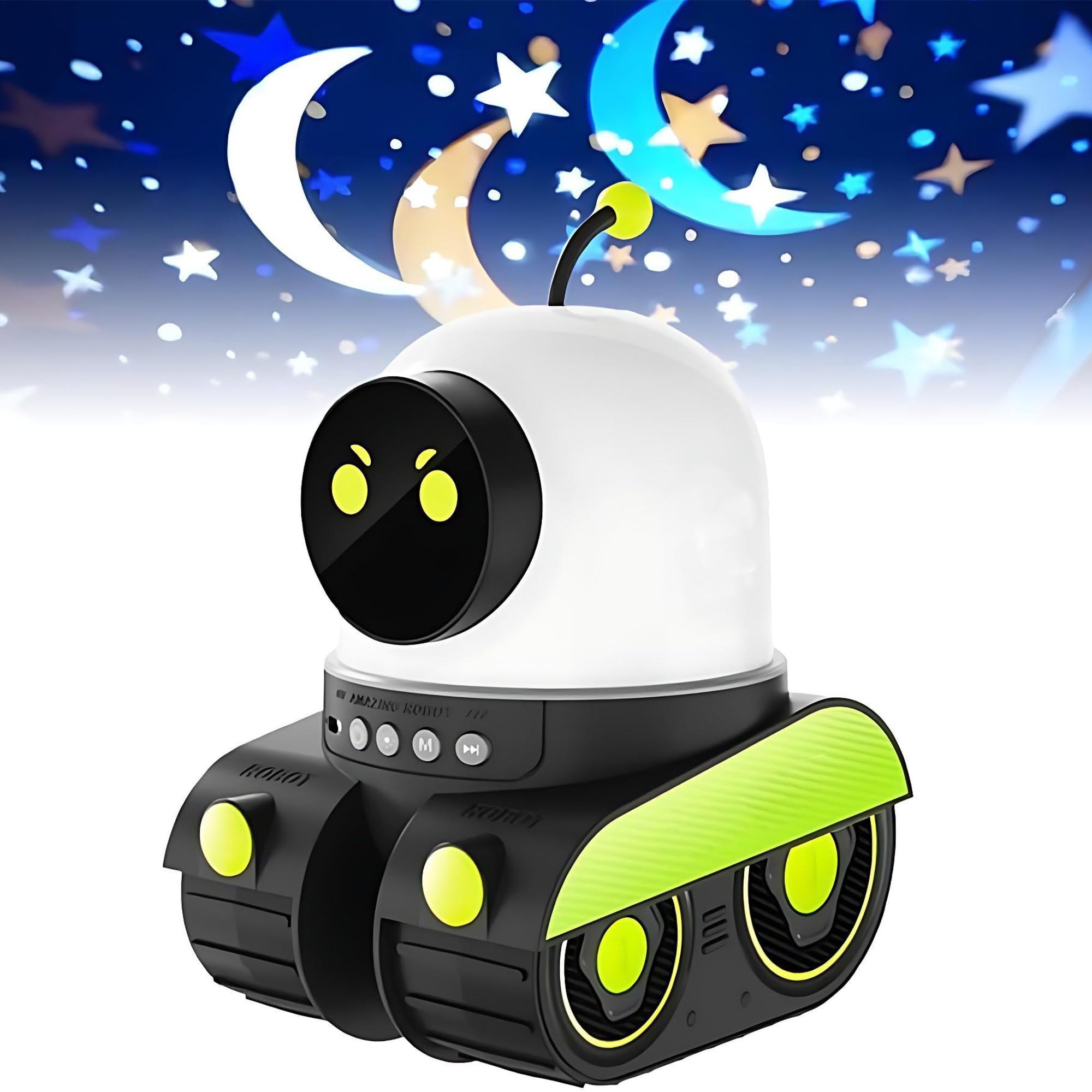 Lámpara de proyector de dibujos animados para niños, luz nocturna con 12 diapositivas y rotación de 360°, proyector silencioso único y elegante para regalos de Navidad y cumpleaños