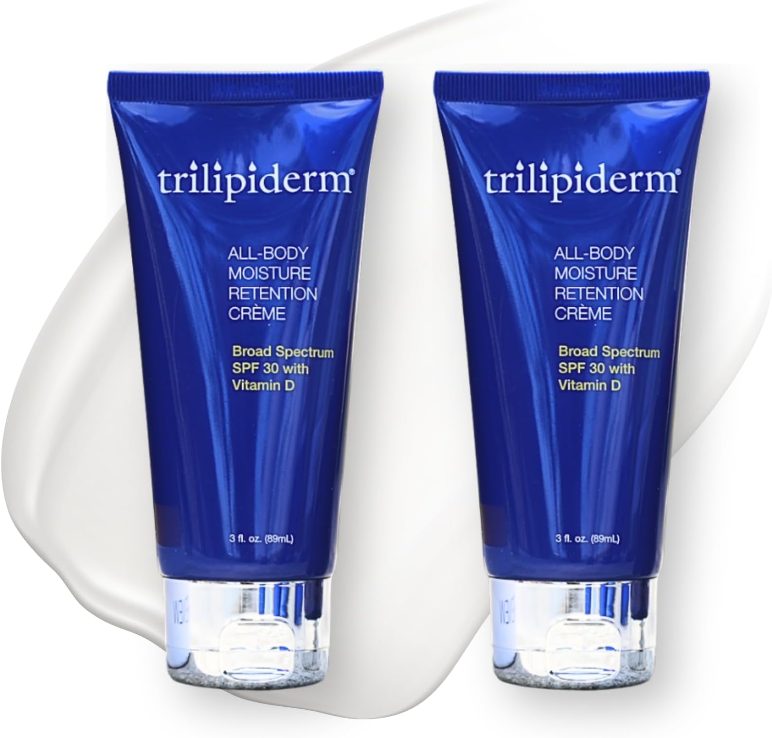 All-Body Moisture Retention Crème SPF 30 Travel Size 2-Pack – Body Sunscreen Moisturizer with Vitamin D, Plant-Based Body Lotion with SPF, TSA-Approved 3 oz Tubes