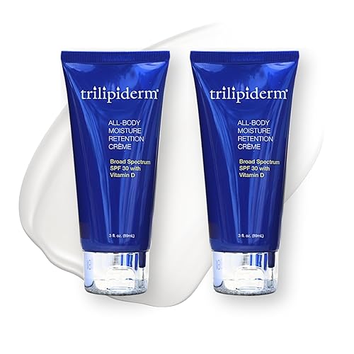 Trilipiderm Crema de retención de humedad para todo el cuerpo SPF 30 de amplio espectro con vitamina D, paquete de 2 tubos de 3 onzas de tamaño de
