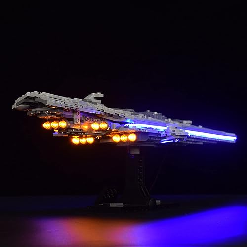 Miniatura 4 de LightGo Kit de iluminación LED diseñado para Star Wars Executor Super Star Destroyer compatible con Lego 75356 Building Set, no incluye modelo