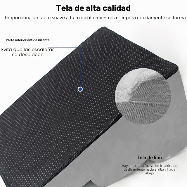 Foto 3 de 7 de Galatée Escaleras para Perros, Escaleras para Mascotas Extraíbles y Lavables