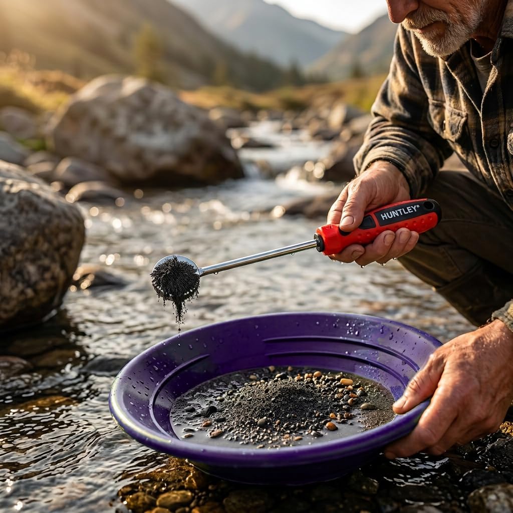 Compact Gold Prospecting Kit with 12" Pocket Sluice Box – Includes Miner’s Moss, Gold Trap Mat, Classifier Pan, Vials, and Tote Backpack image 5